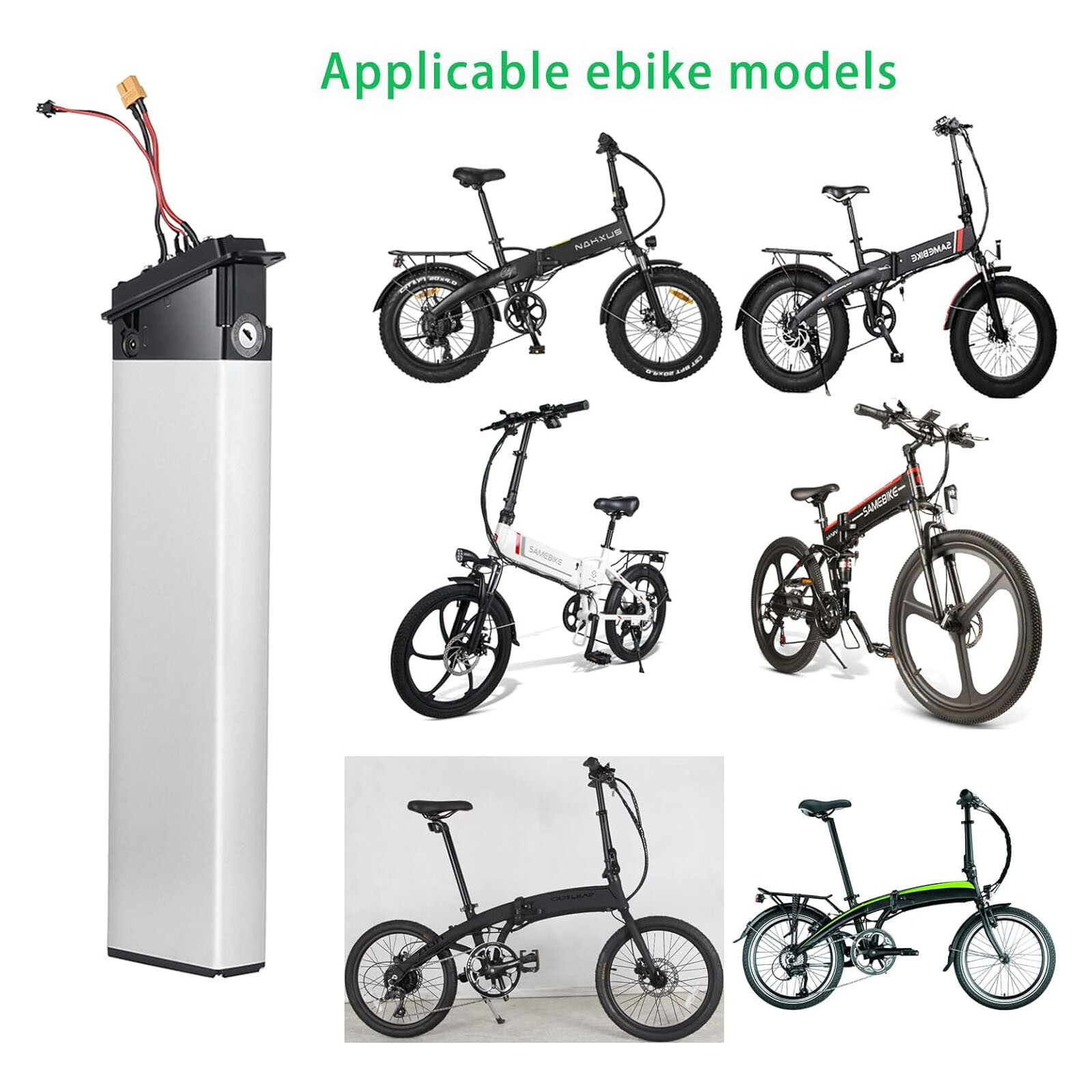 BEZIOR XF200 Ebike Battery 48V 10Ah Electric Bicycle ≤800W Motor Lithium Battery