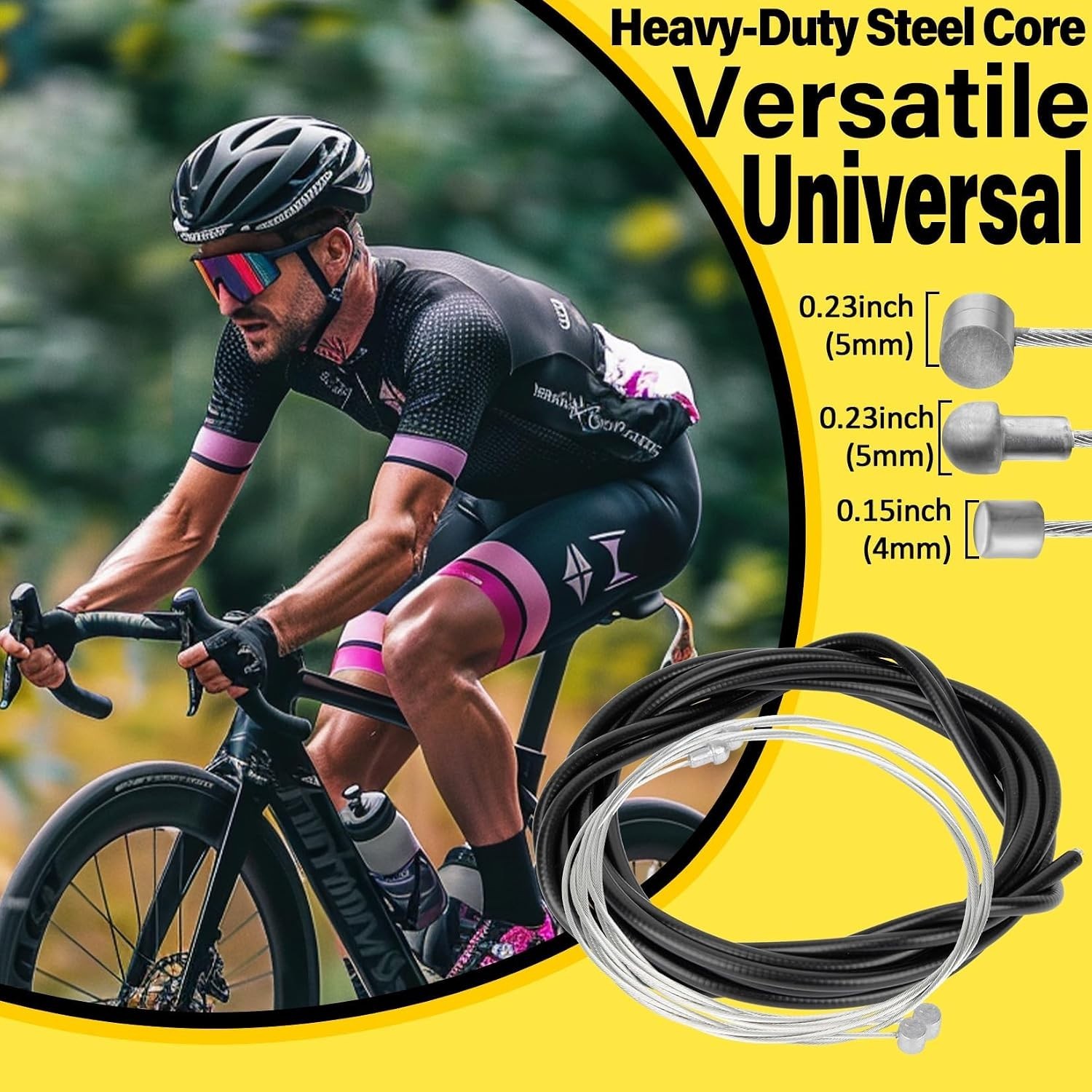 Bike Brake Cable Kit – Universal Bike Shifter Cable Housin – ( 44PCS )