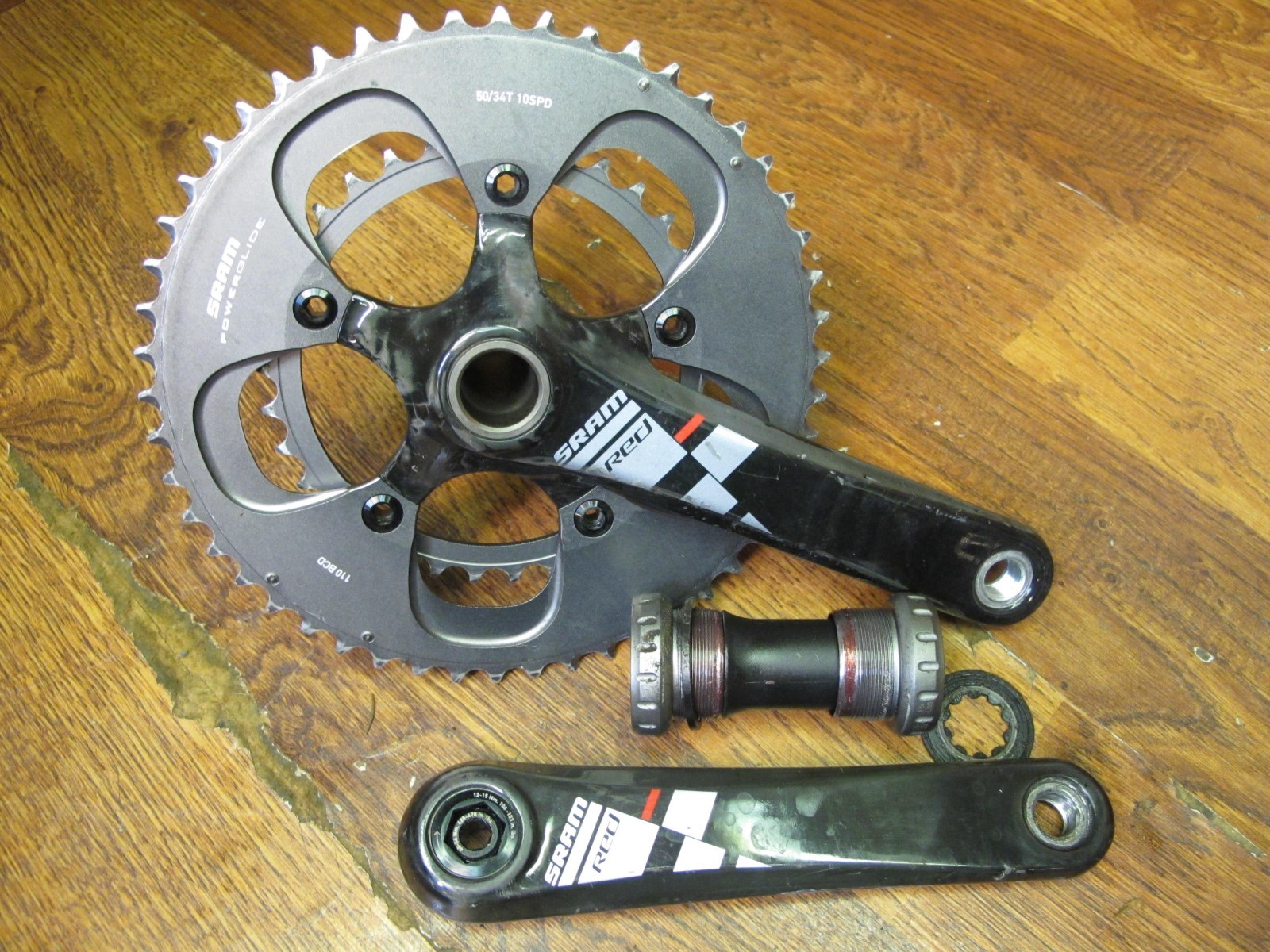 SRAM RED 172.5L 50/34T GXP 2 x 10 SPEED DOUBLE CARBON GROUP BUILD KIT GRUPPO