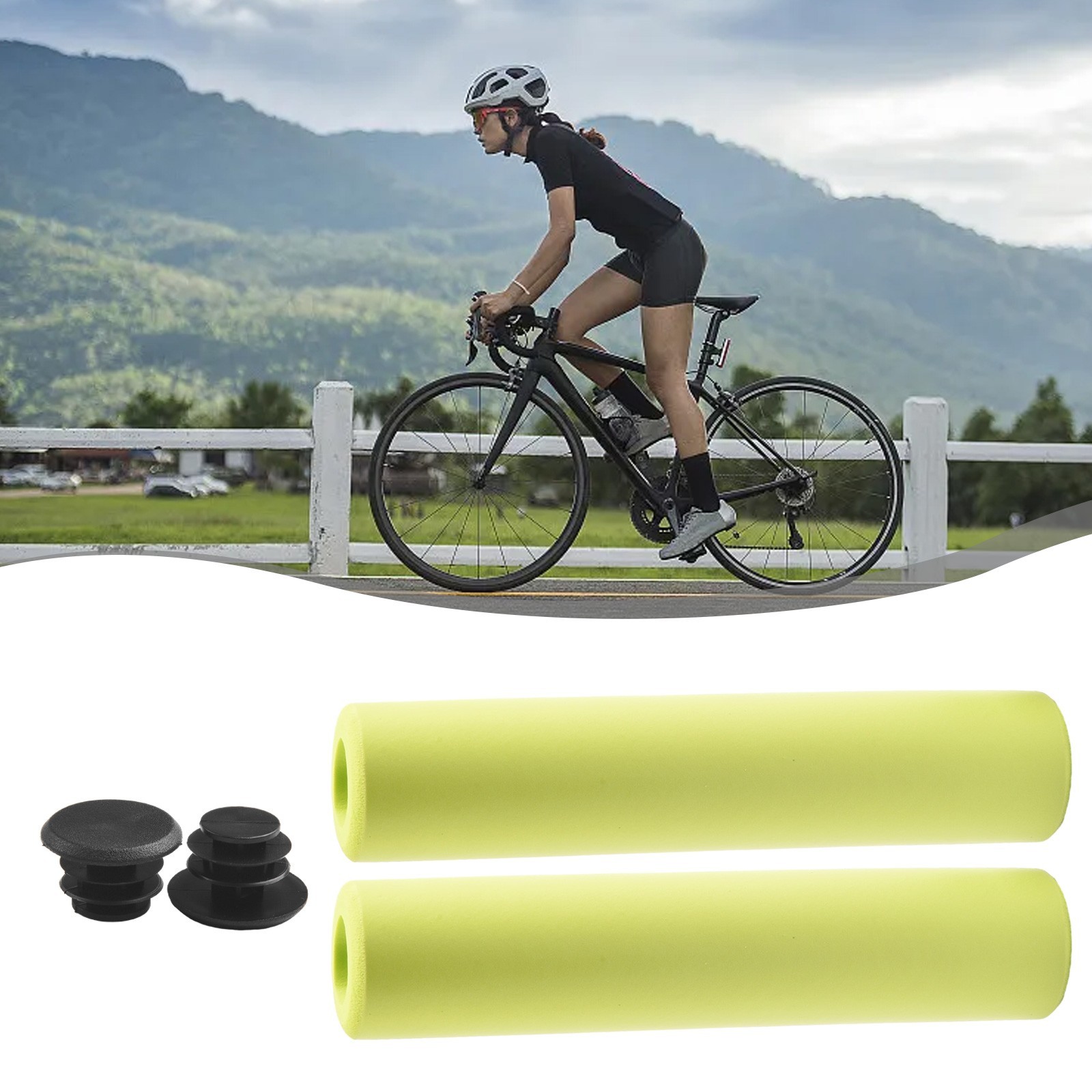 1 Pc MTB Soft Foam Silicone Sponge Handle Bar Grips Handlebar Cover Bike Bicycle
