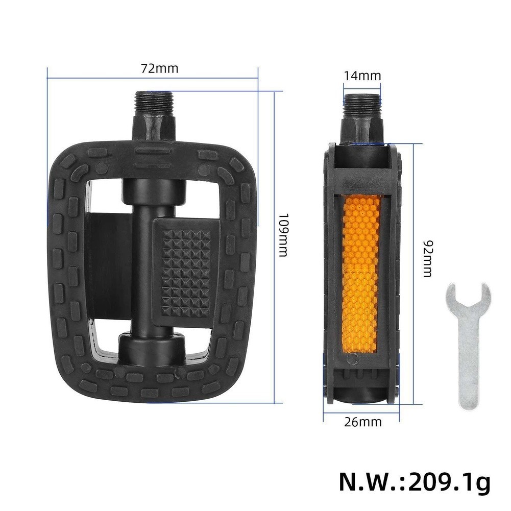 Aluminum Alloy Frame Plastic Bike Pedals Lightweight Design for Road MTB Bikes