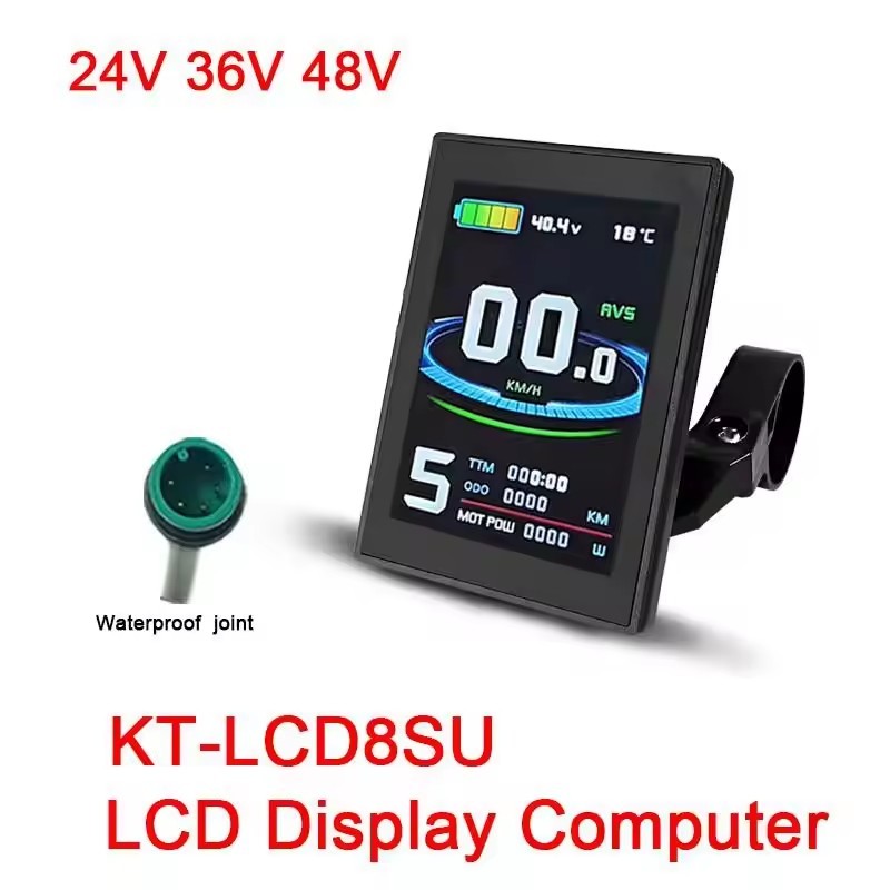 E-bike Bicycle Display KT LCD8SU Color Screen Display Panel SM/WP Connector USB