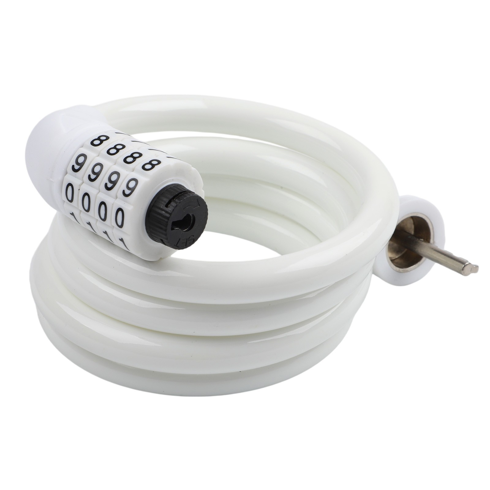 4 Digit Combination Bike Lock 120cm Steel Cable for Bicycle Safety