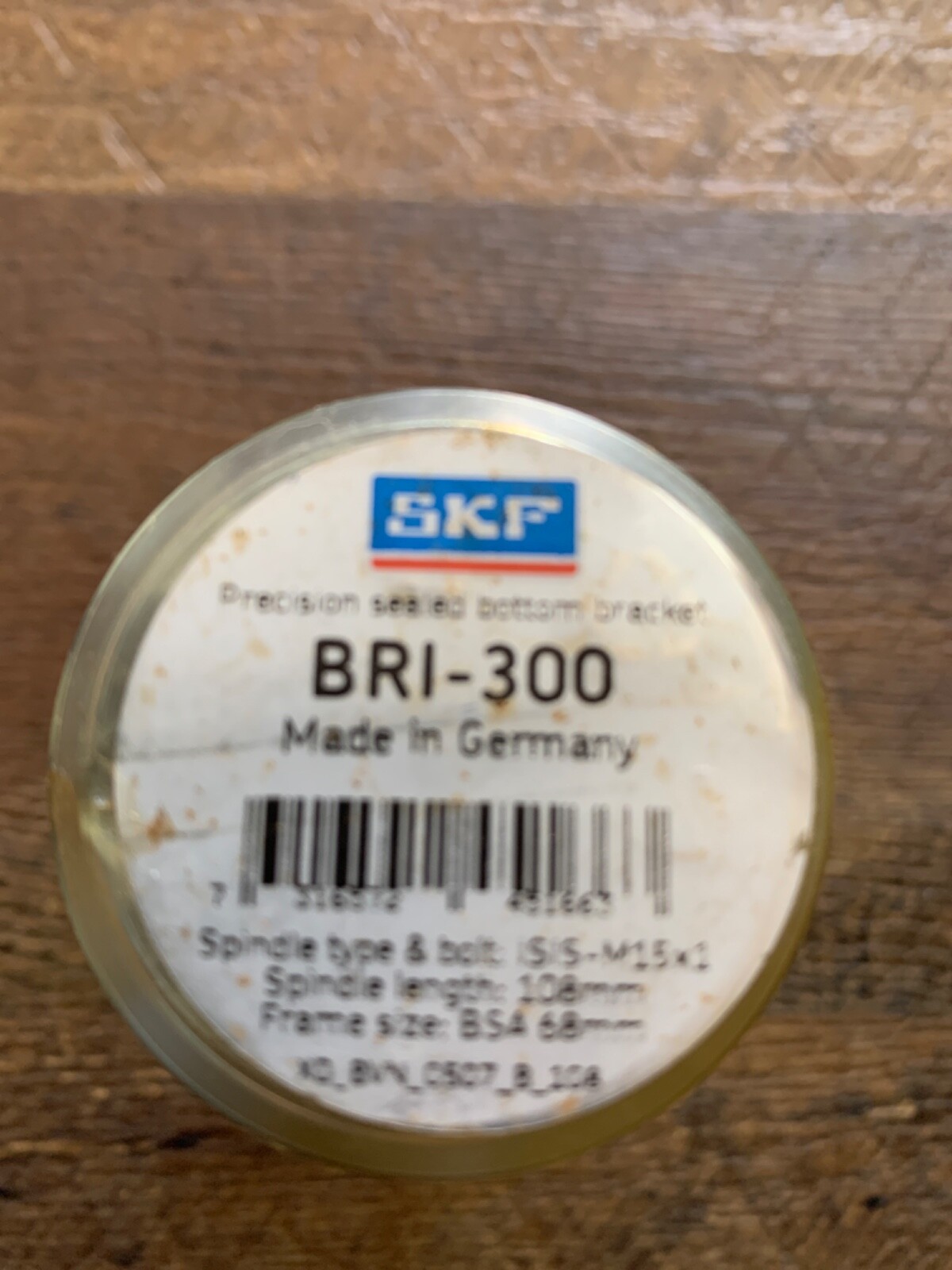 NOS SKF BRI-300 Bottom Bracket ISIS Spindle 108mm – New!