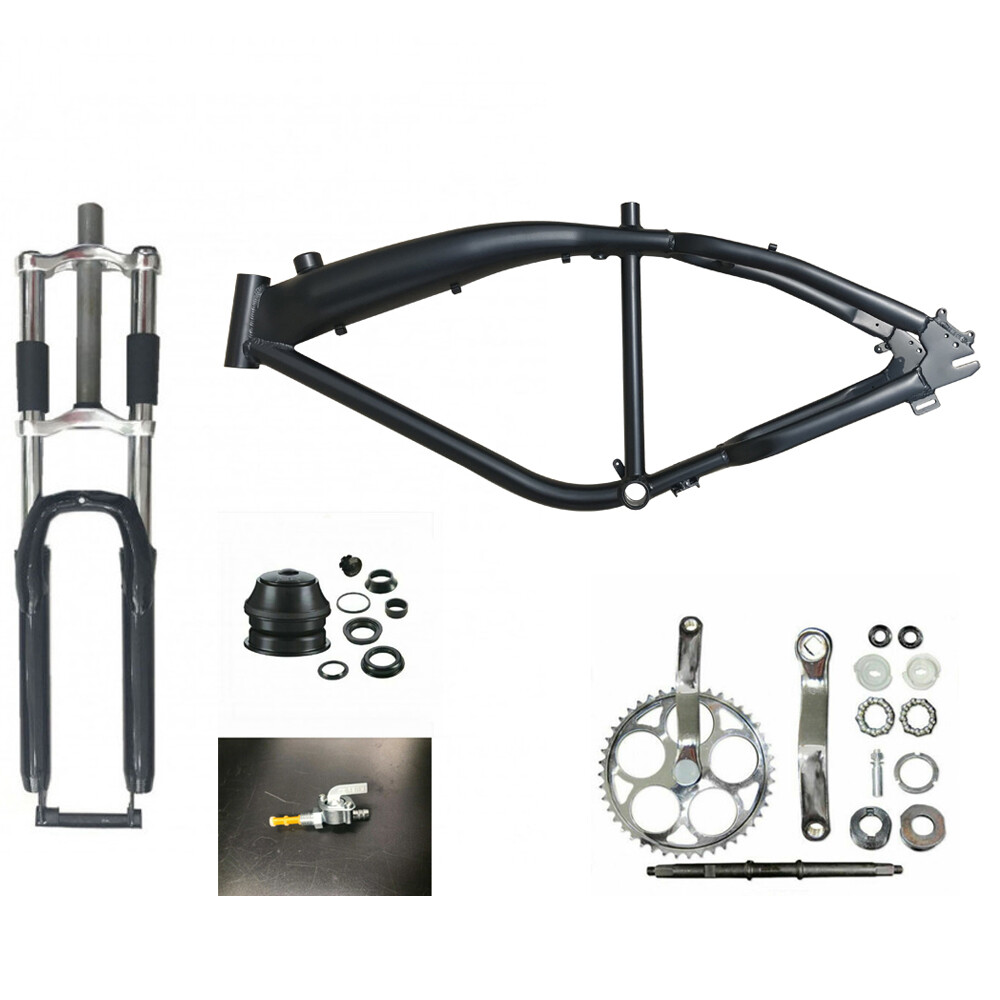 3.4L Felt Faker Bike Frame &Petcock, 26″ Suspension Fork, Wide Crank & Headset
