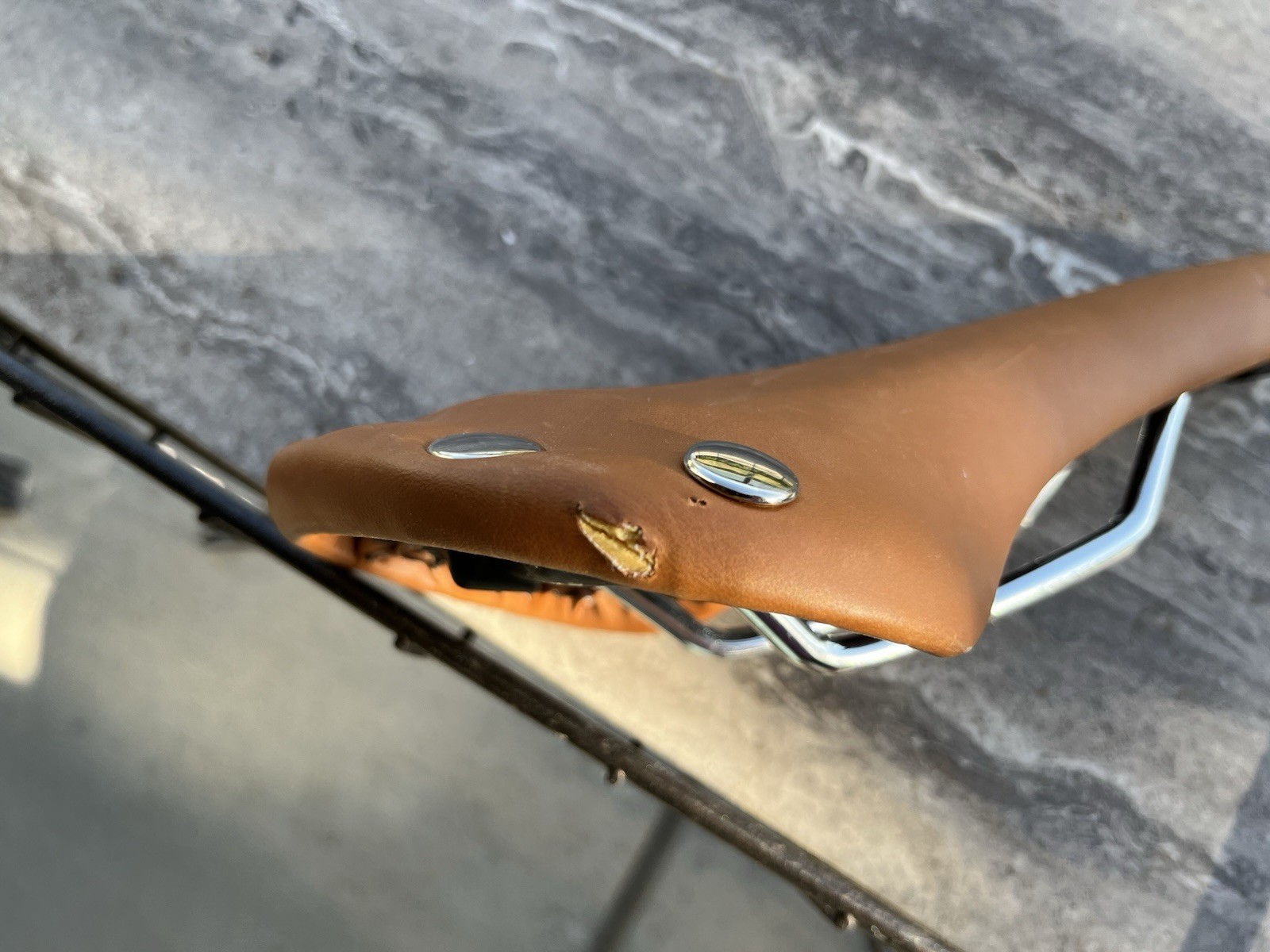 Padded Faux Leather Bicycle Saddle Brown Steel Rails Universal Fit Unisex Adults