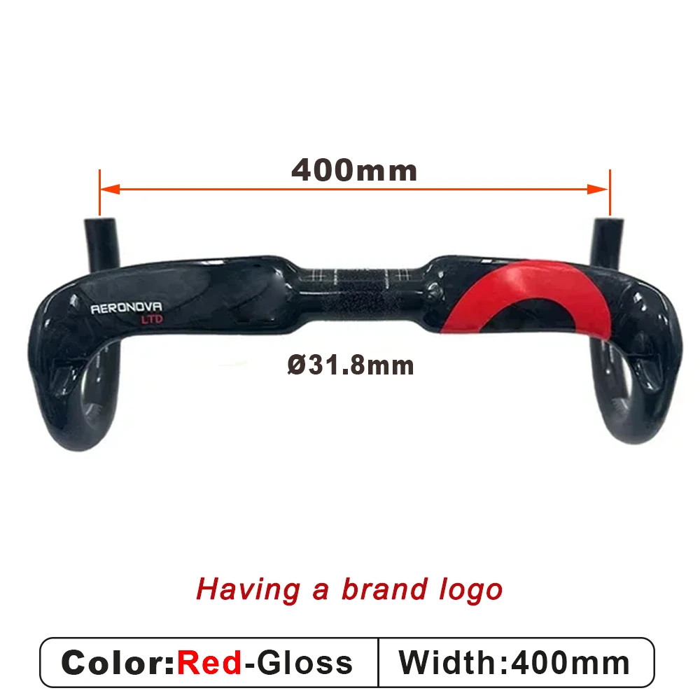 Road Bike Carbon Handlebar Breaking The Wind Bend Handle 31.8*400/420/440mm