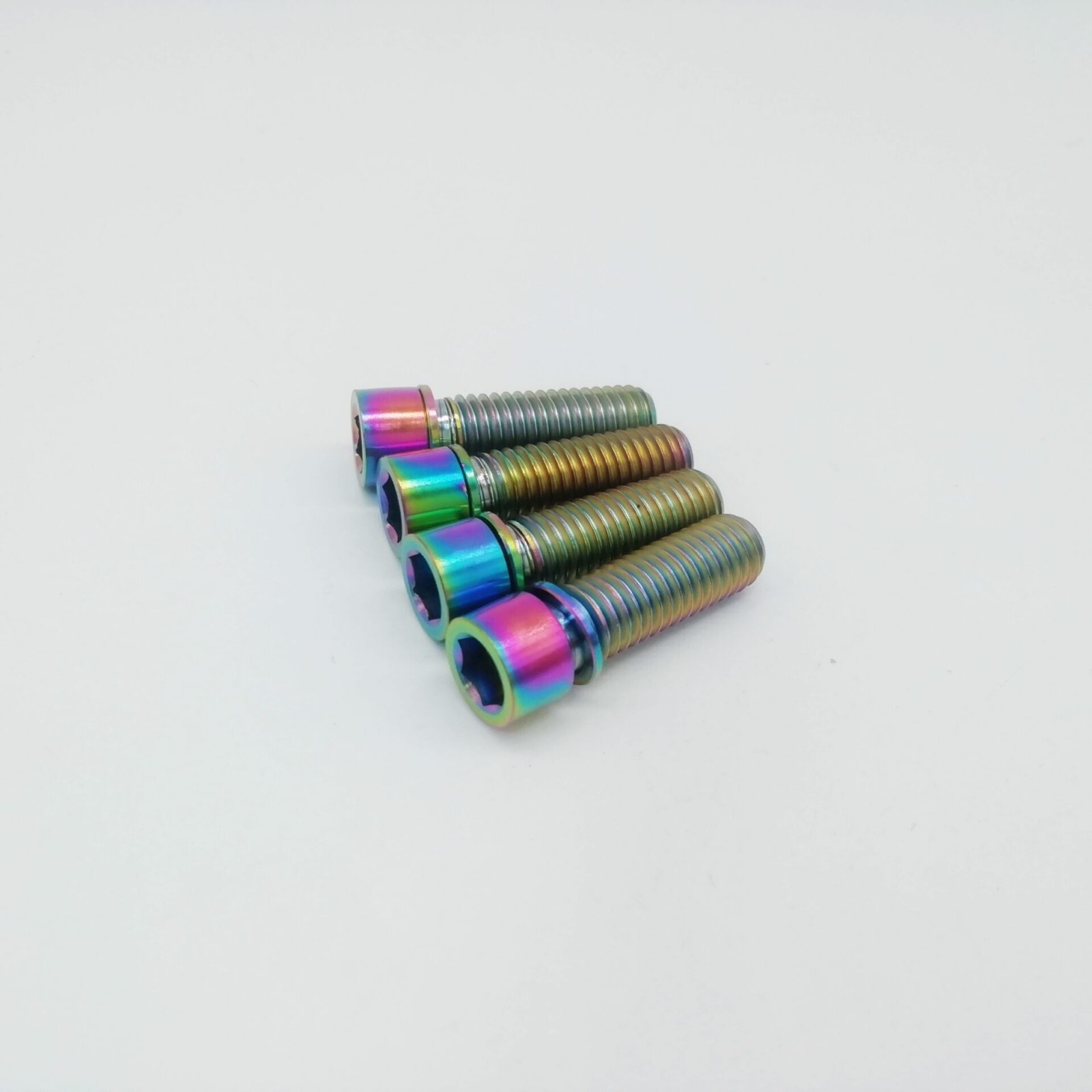 4Pcs/lot M8x25mm Titanium Ti Fit For BMX Stem Bolts Allen Hex Head Screw Washer