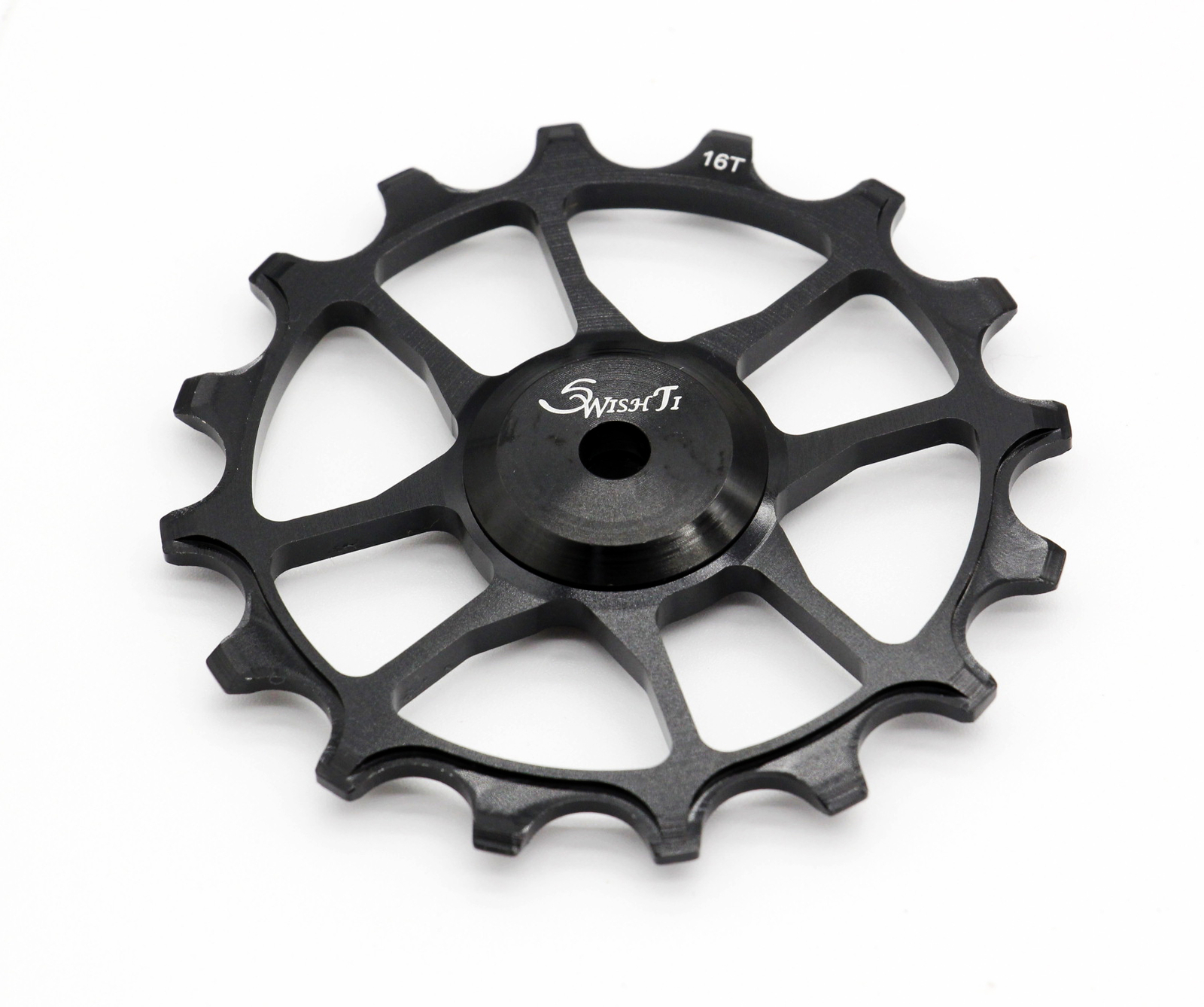 Swishti Narrow-Wide Bike Oversized Fully-CNC Derailleur Pulley 16T Black