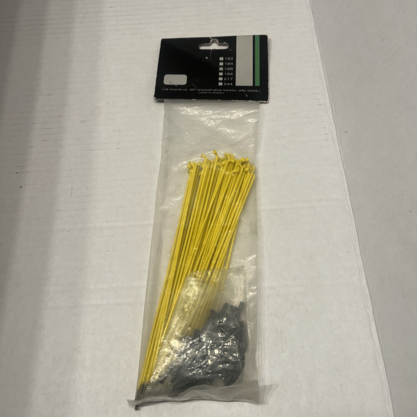 Dk Bmx Spokes Candy Yellow 186L Nipples Included. 50 Spokes Flatland Freestyle