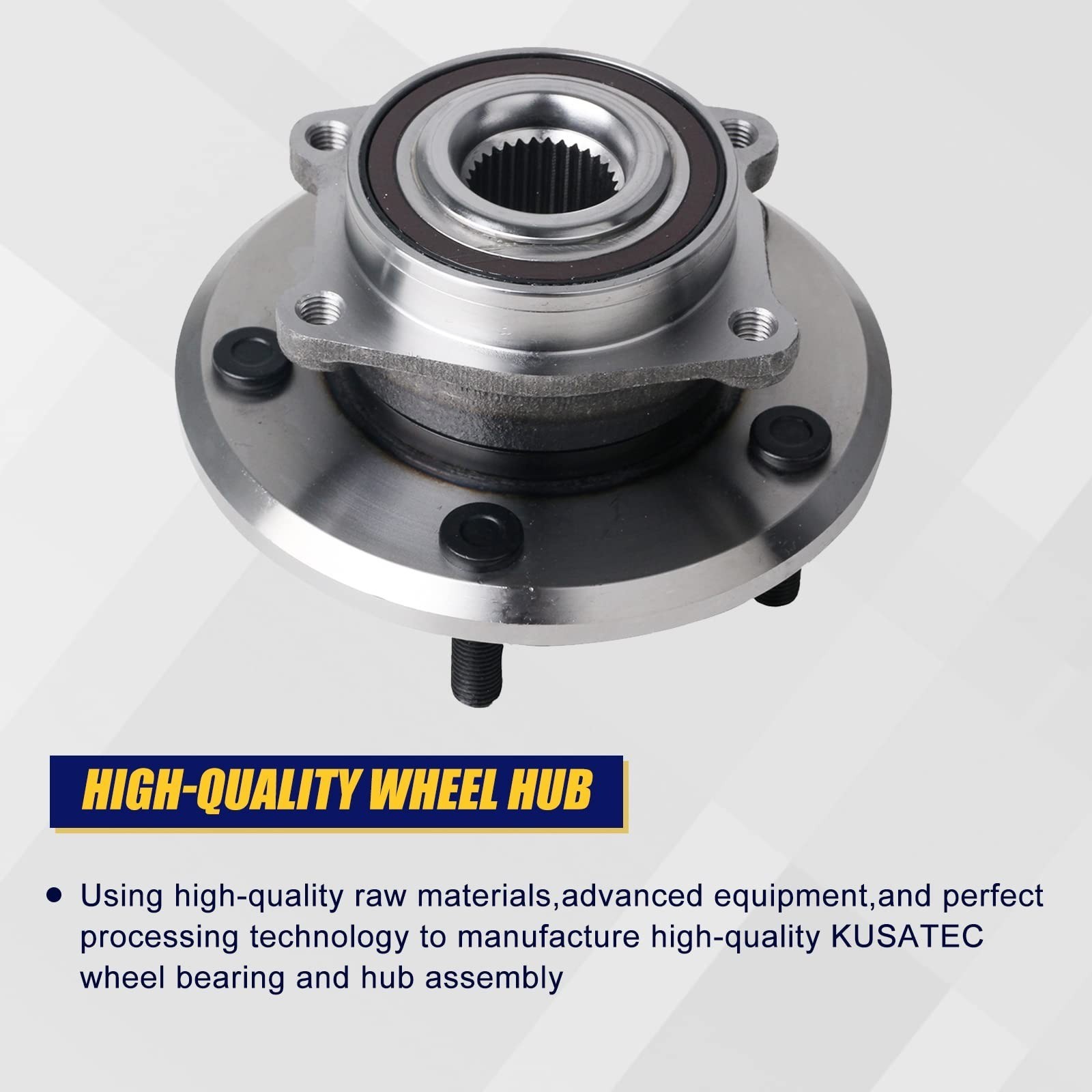 KUSATEC 513286 Front Wheel Bearing and Hub Assembly for Dodge Journey