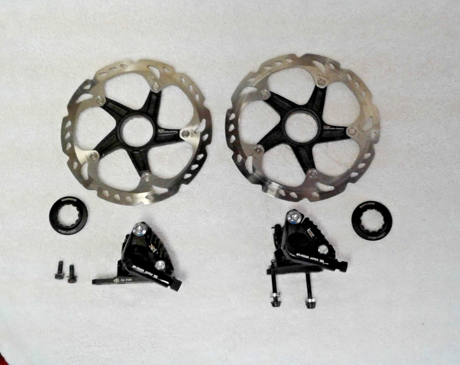 SHIMANO 105 BR-RS505 Calipers & SM-RT81-S 160mm Rotors, used