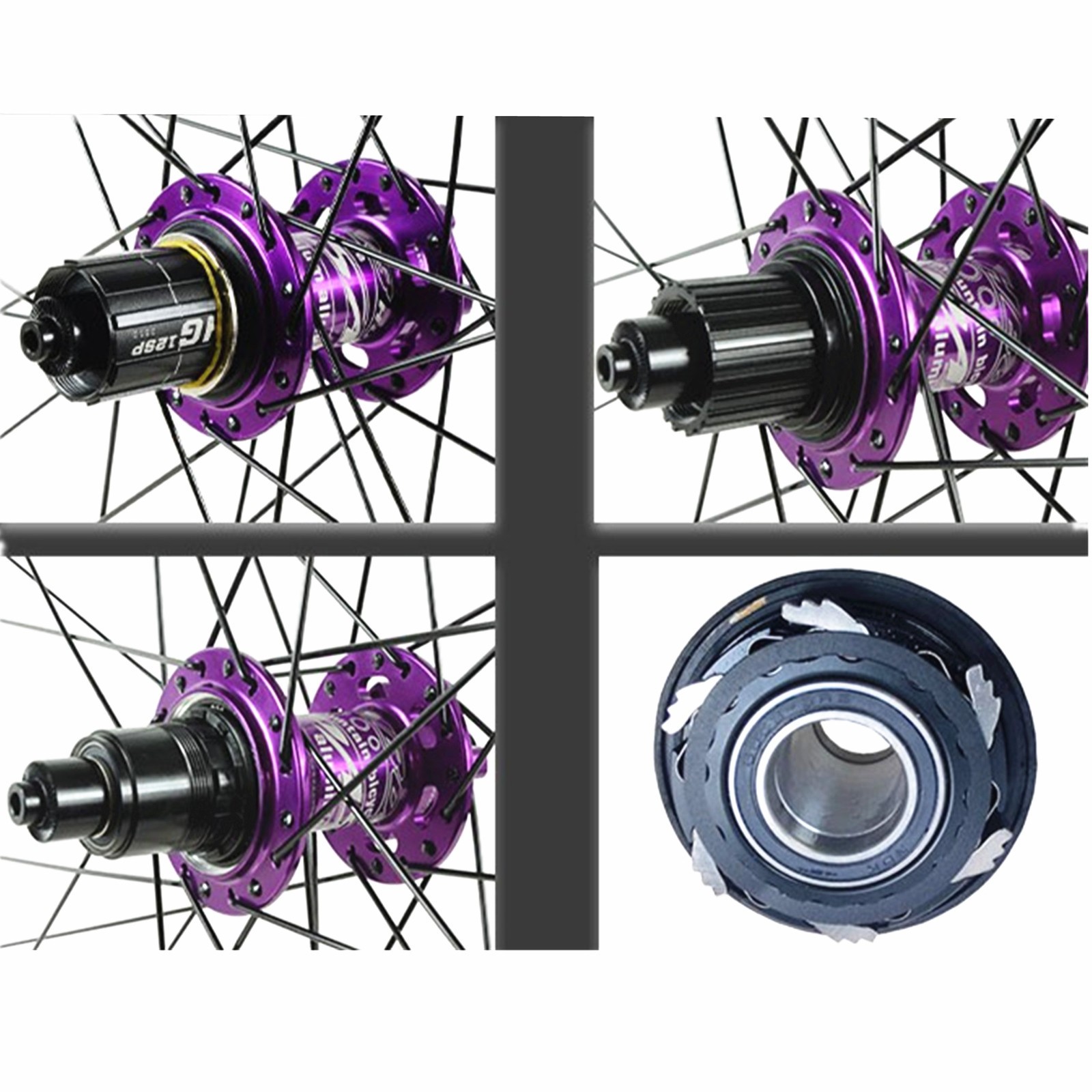 Mountian bike Hub Set 32H Quick Release Disc Brake for 8-12S,100x5mm+135x5mm