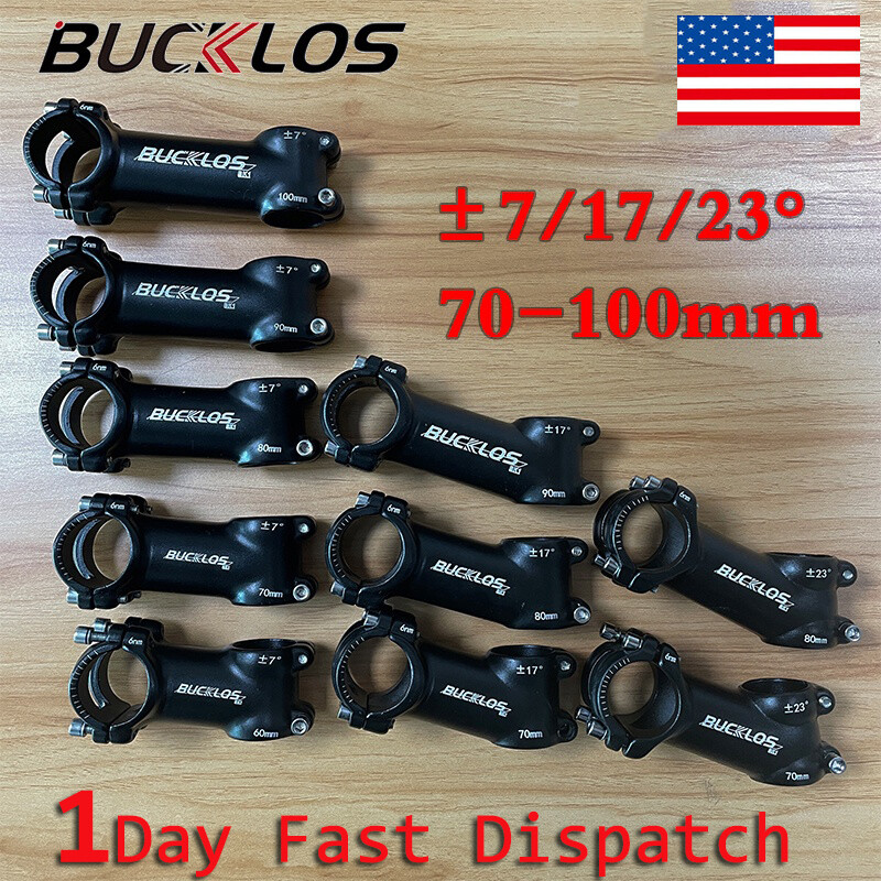 BUCKLOS Handlebar Stem Aluminum Bicycle Stem 7/17/22° for MTB Road Bike Stems