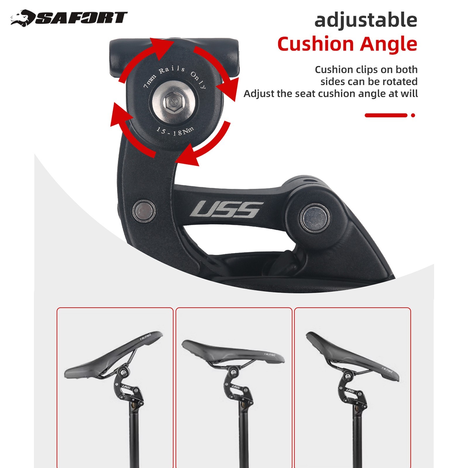 Safort Suspension Seatpost 27.2 30.9 31.6mm MTB Bike/eBike Seatpost AD-SP18-USS