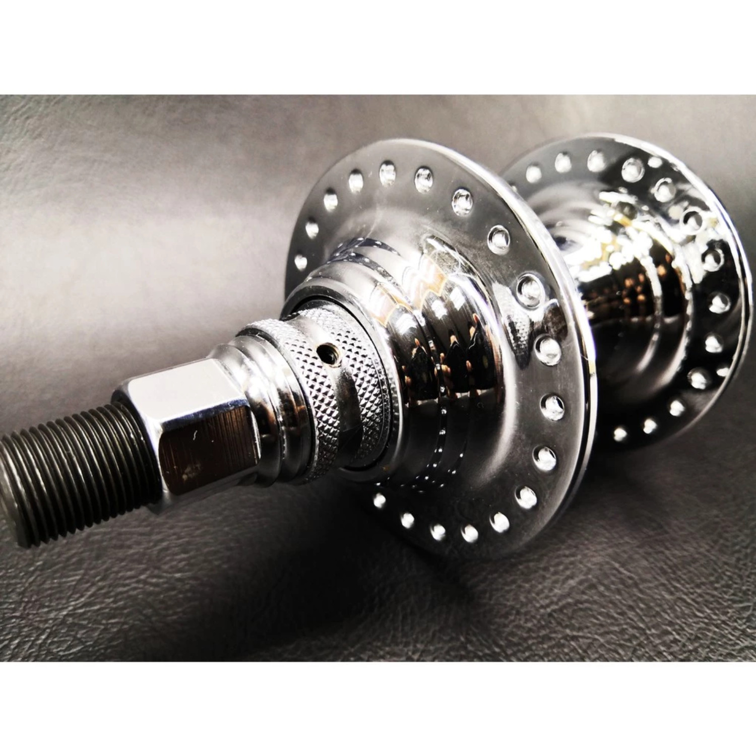 BMX NOS Sunrace Chrome Hub 48 Holes Old School CP 14mm Cr-Mo Axle -FREE SHIPPING