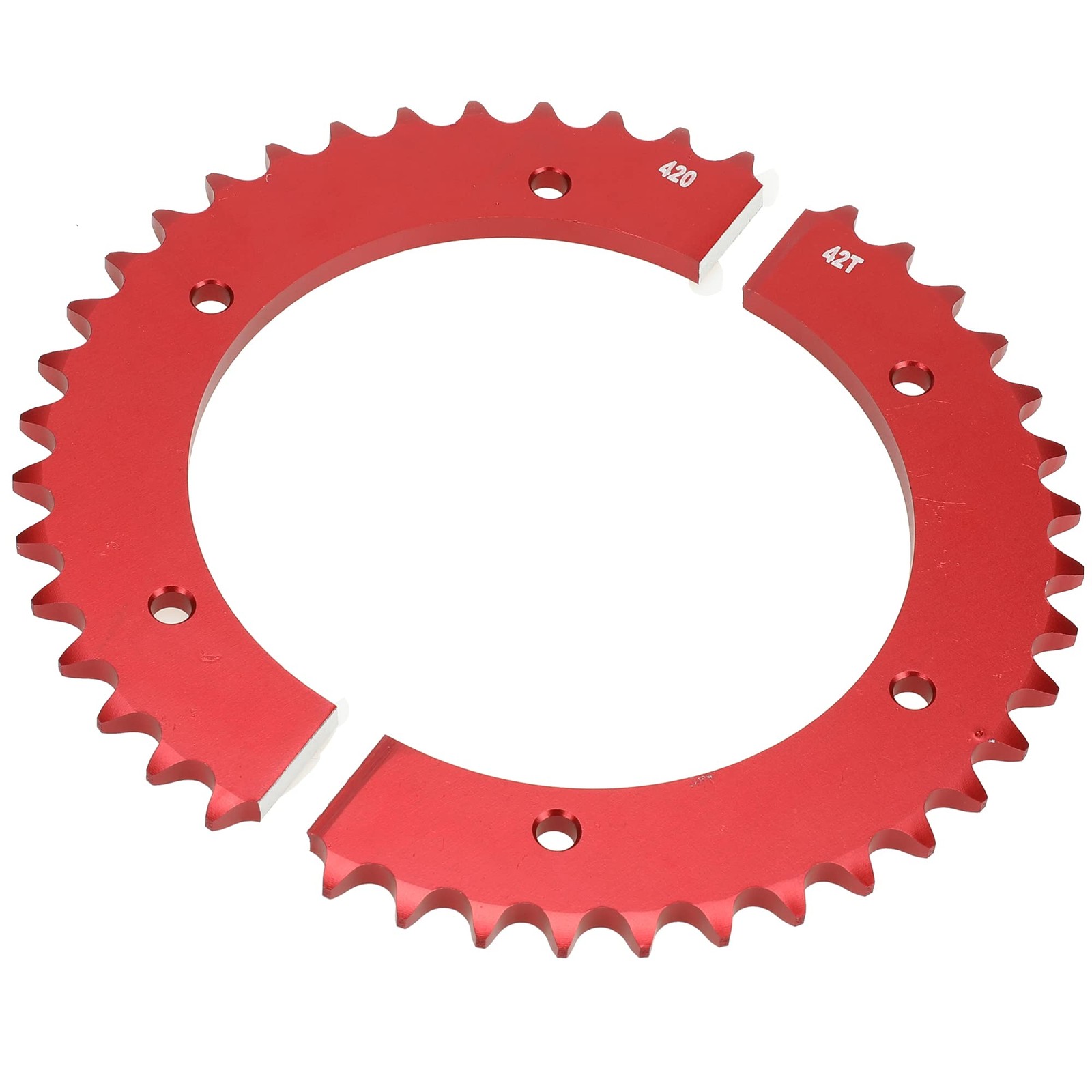 Grehua Universal Split Sprocket 420 Chain 42 Tooth Rear Drive Wheel Aluminum