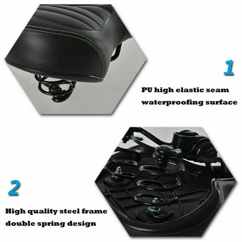 Comfort Wide Bike Seat Big Bum Cushion Soft Pad Mountain Road Bicycle Gel Saddle