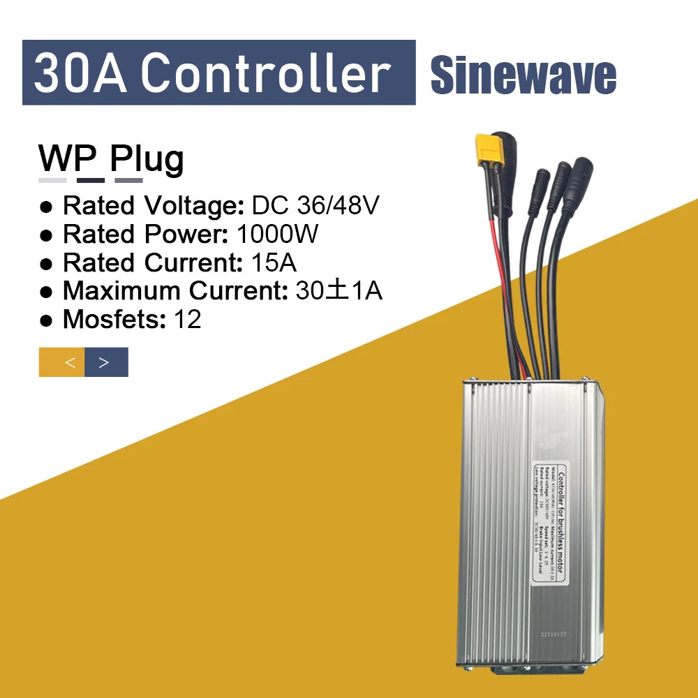 Electric Bike 36V/48V 15A/17A/22A/25A/30A/50A KT Squarewave/Sinewave Controller