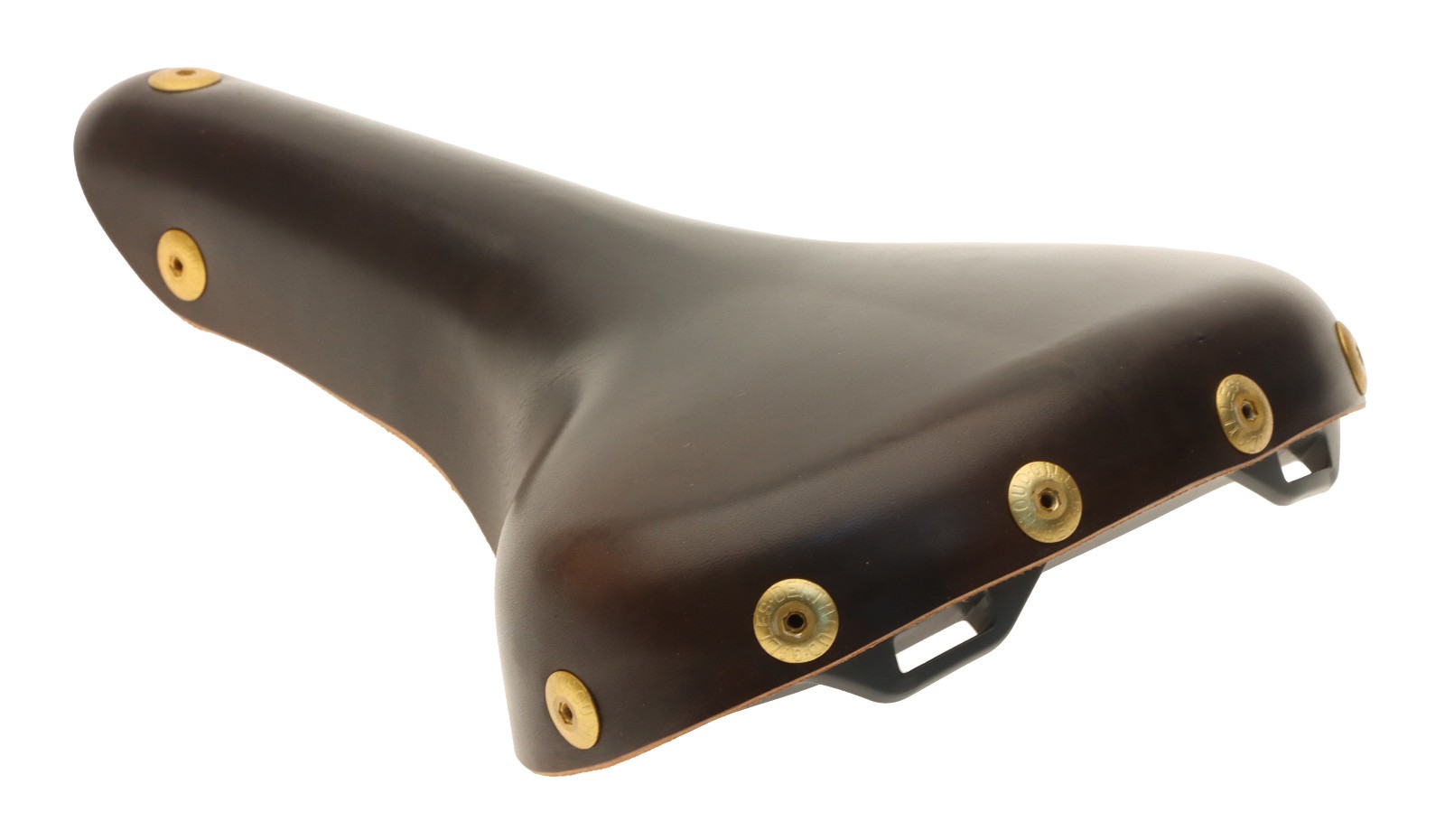 Gilles Berthoud Mente Saddle Steel Rails Hard Leather Cover Black NEW NOS NIB