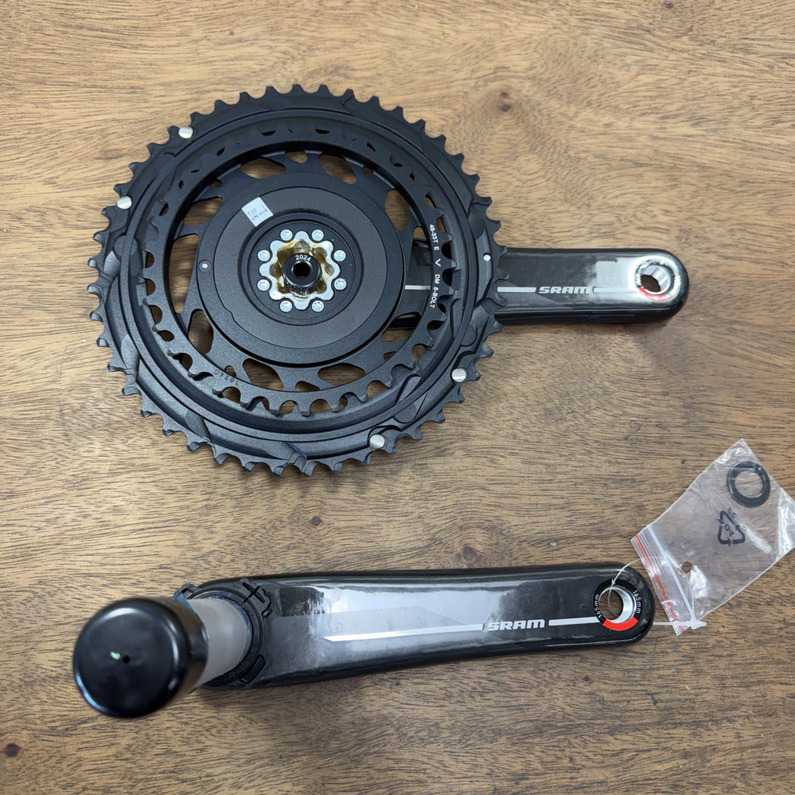 SRAM RED E1 2×12 Road Gravel Bike Crankset 46-33T FC-RED-E1 165mm Dub SL