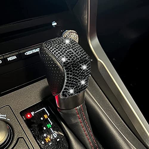 Bling Shift Gear Lever Accessories Fit for Lexus 16-18 ES350 15-22 NX300 Black