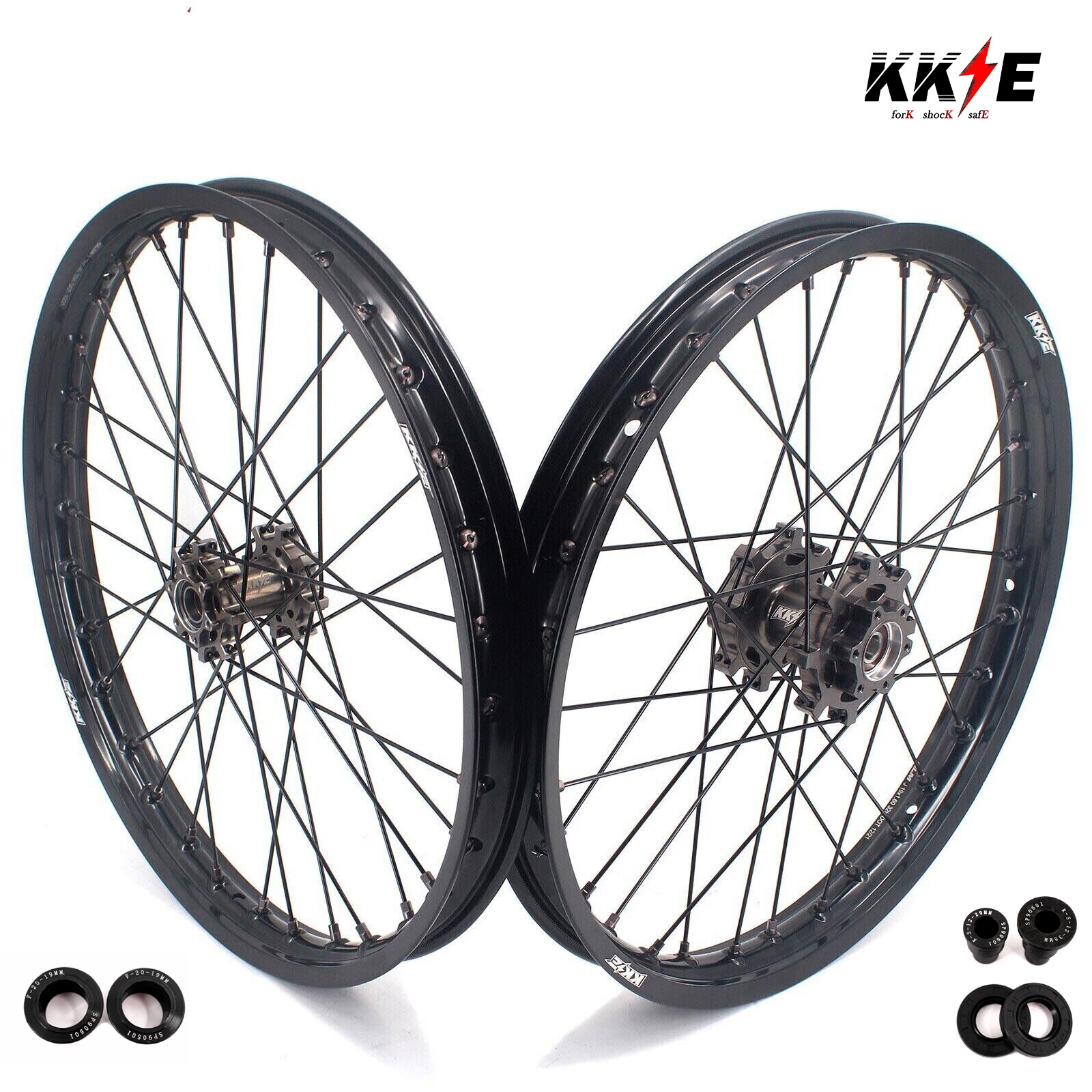 KKE 19/16 Rims for E-Ride PRO-SS 2.0 2024 Wheels Off-road Motorcycle Black Hubs