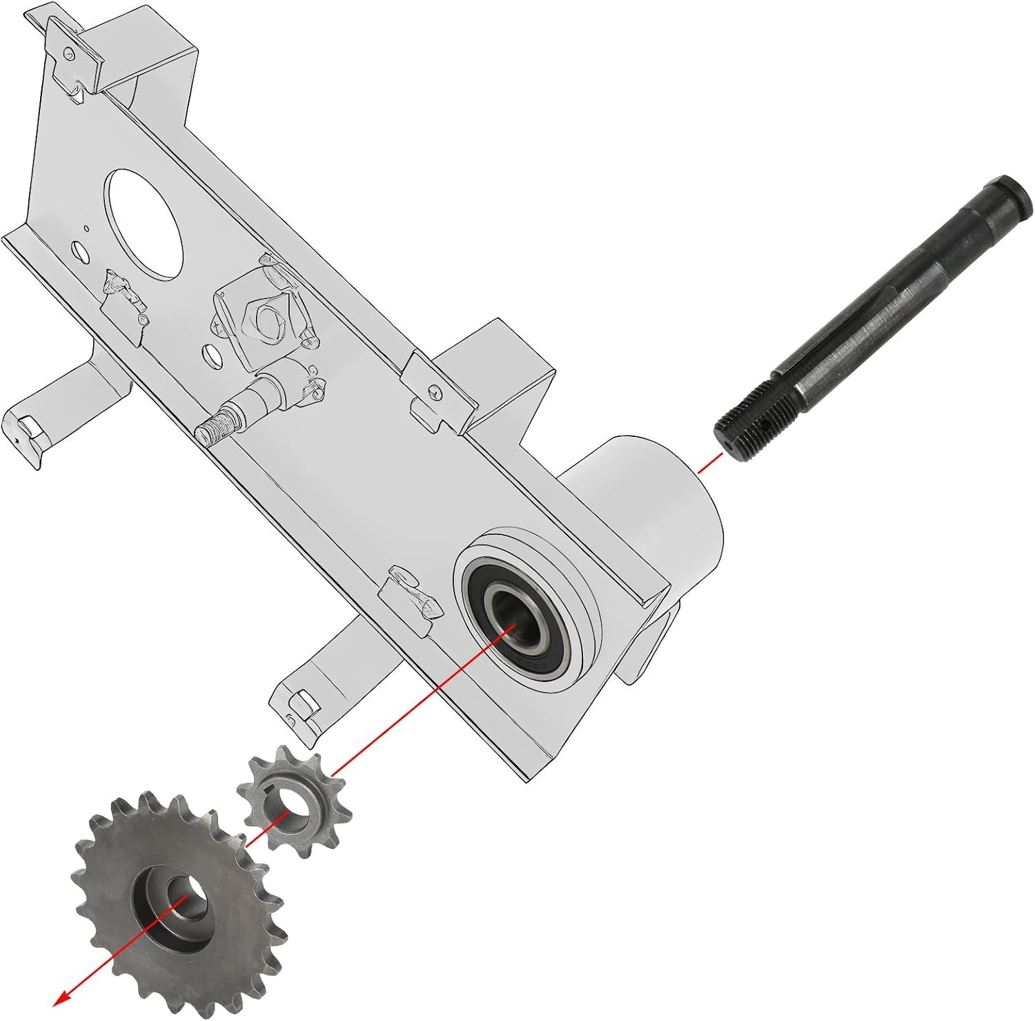 Lightweight Mini Bike Jackshaft Kit with 420 Chain – Smooth & Reliable Drive