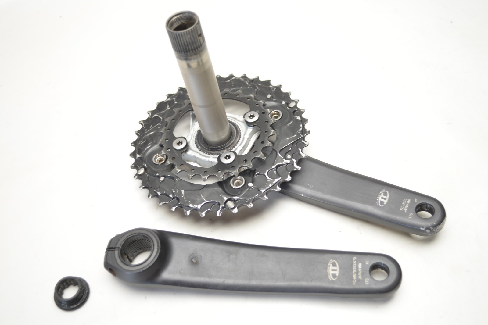 SHIMANO SLX 10 S HOLLOWTECH II BICYCLE 175 MM 38/24 TOOTH 73 MM CRANKSET FC-M675
