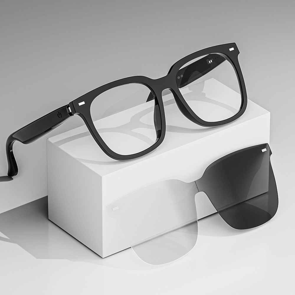 Smart Bluetooth Glasses Photochromic Lenses Glasses App AI Translation Headset