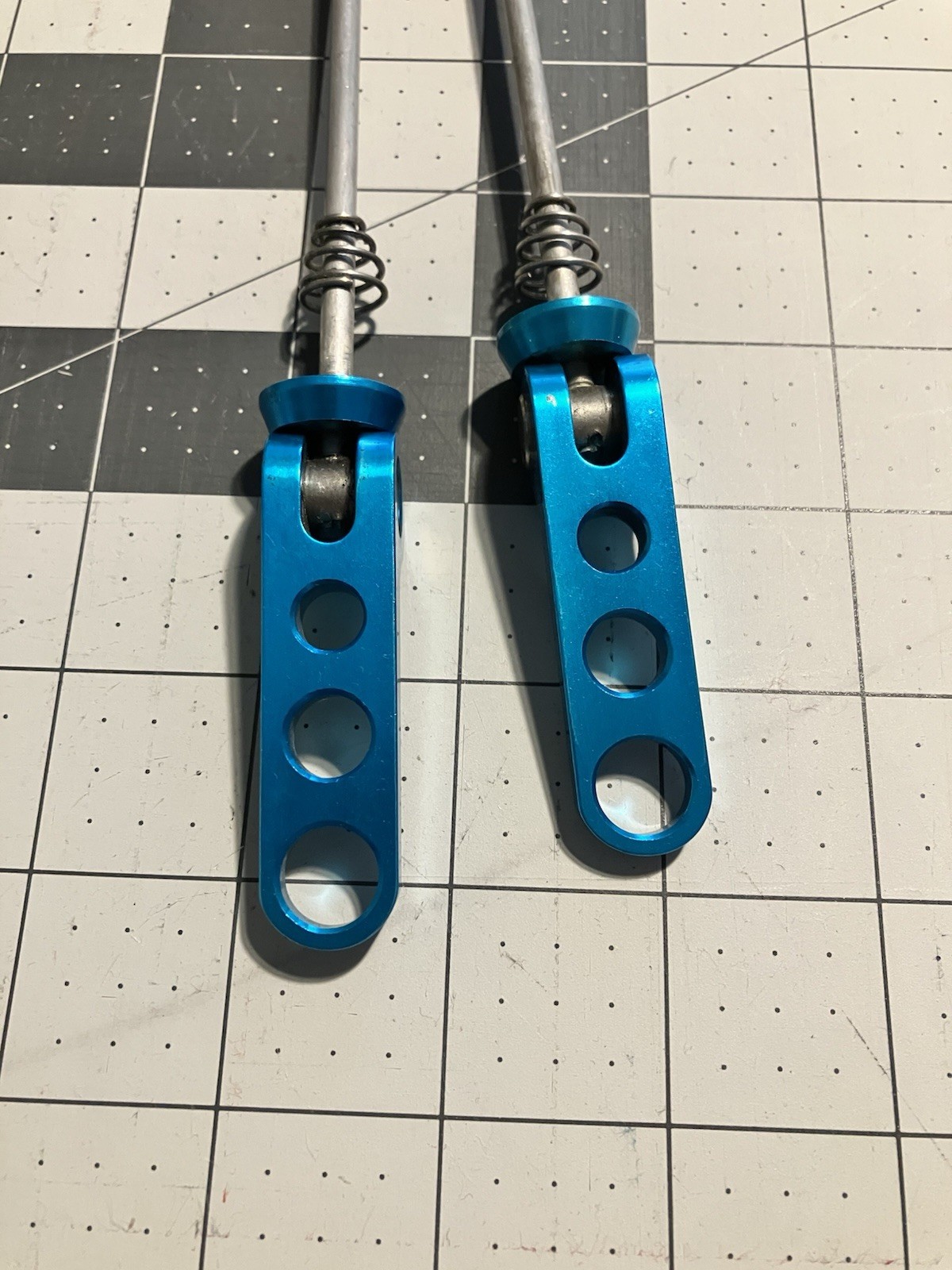Ringle Holey Ti Skewers turquoise blue Front & Rear titanium mountain bike parts
