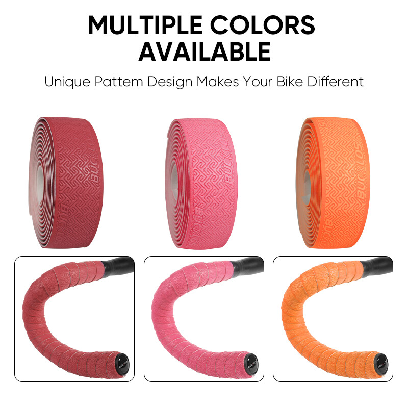 BUCKLOS Handlebar Tape PU+EVA MTB Road Bike Shock Absorption Anti-slip 1Pair US