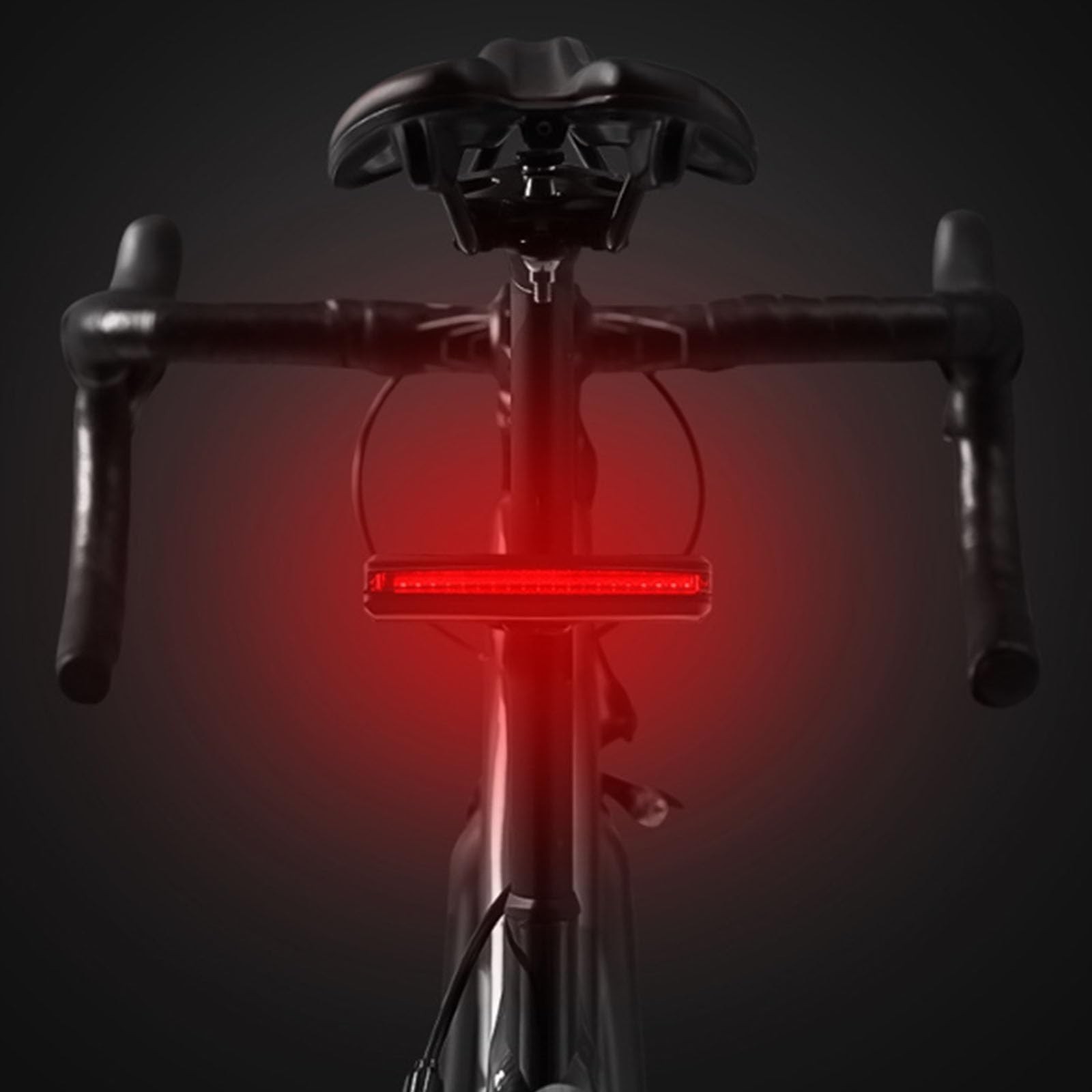 Rechargeable LED Tail Light for Bikes Rear Mount 10×1.8cm Night Visibility