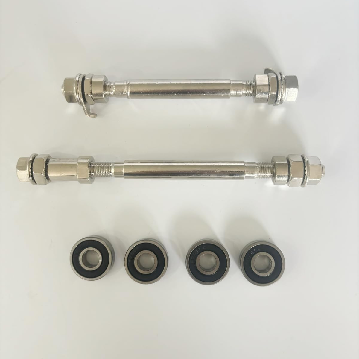 Bicycle Axles 140Mm/182Mm with Bearing, Bicycle Hub Axle Front and Rear Axles Ki