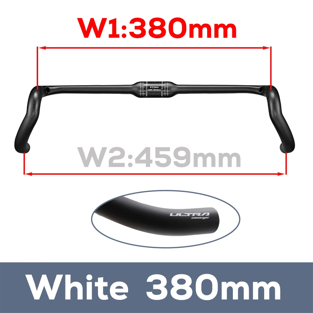 Road Bike Carbon Internal Cables Handlebar 31.8mm Diameter 78mm Reach Drop Bar