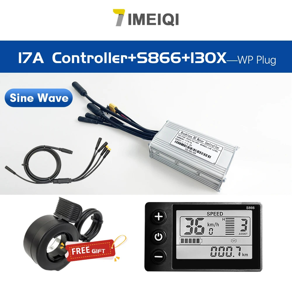 E-bike Sinawave Controller 24V/36V/48V 17A 26A 30A 40A 45A with LCD DIsplay