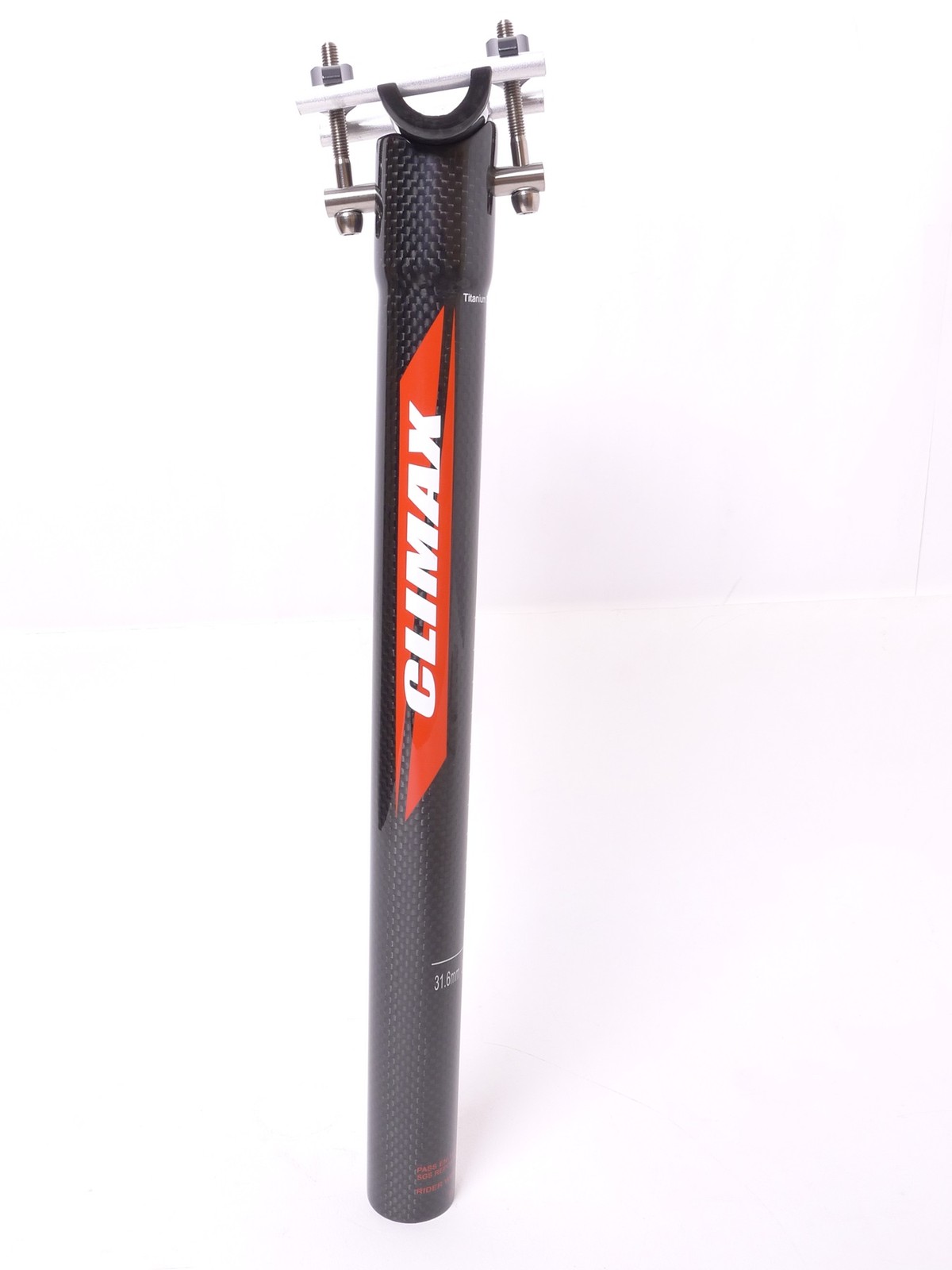 140g,31.6x350mm Climax SP02C 3K gloss carbon Seatpost Ti Hardware Road MTB Black