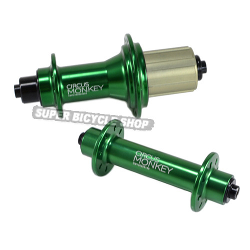 Circus Monkey HRW Road Hubs, 24 Hole,1 Pair, Green
