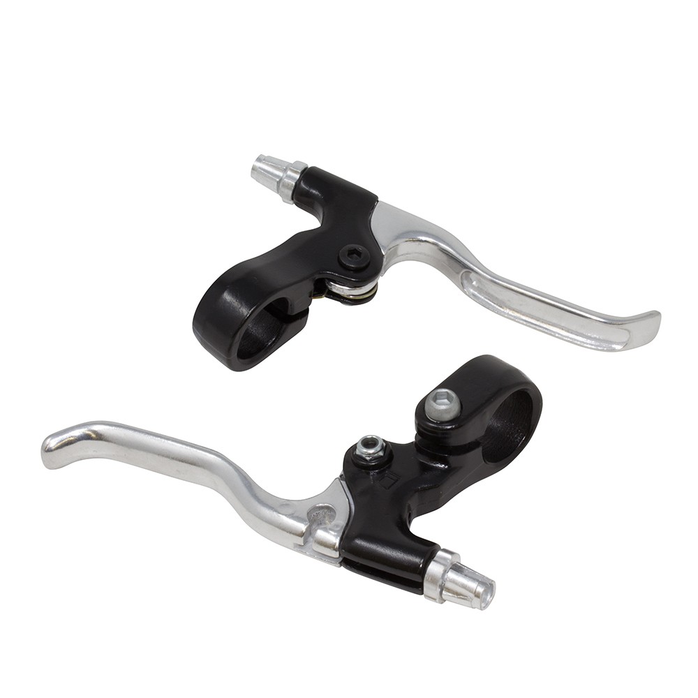 ENIX 4 Finger Alloy Bike Bicycle Brake Lever Set Black/Chrome BL428