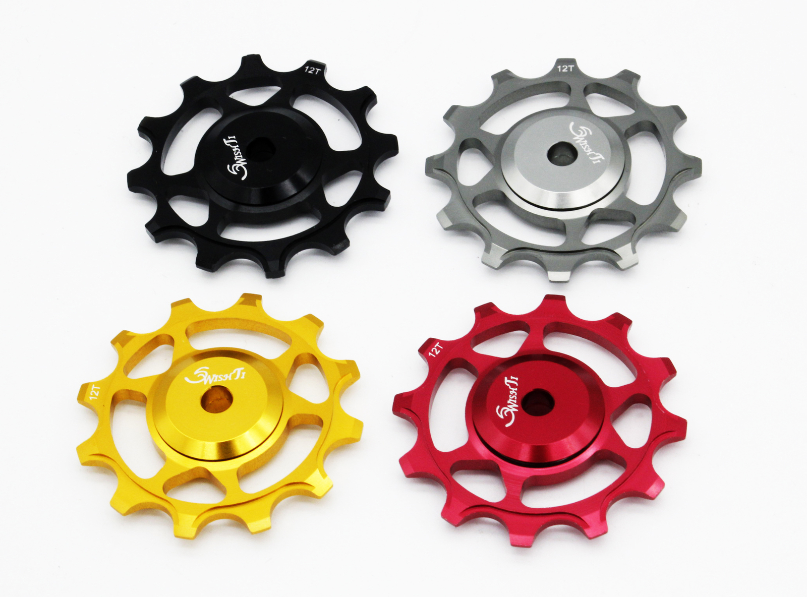Swishti Narrow-Wide Bike Oversized Fully-CNC Derailleur Pulley 12T Gray