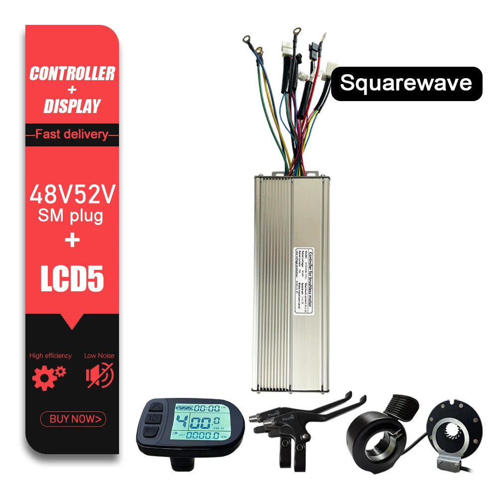 KT Ebike Controller 48V/52V/72V 50A with Color LCD3 LCD8YU Display for E-Scooter