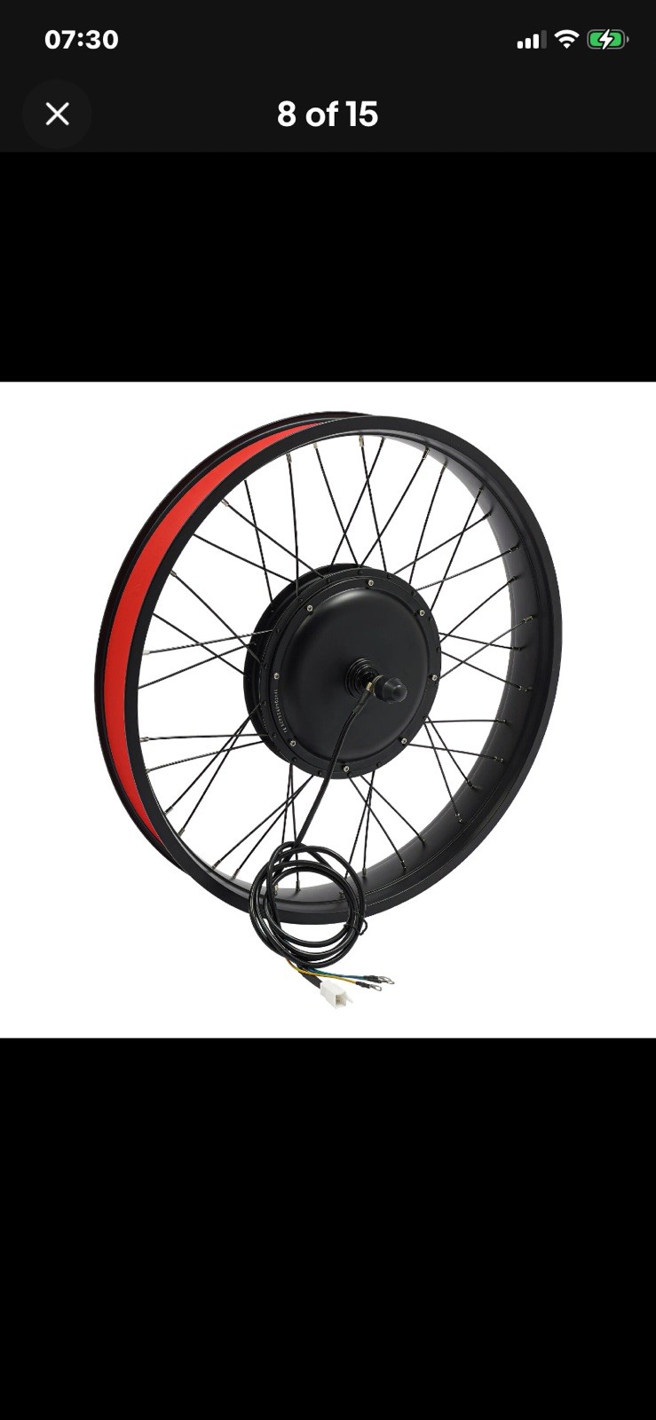 26×4″ 48V Electric Bicycle Front Wheel Hub Motor LCD E-Bike Conversion Kit 1500W
