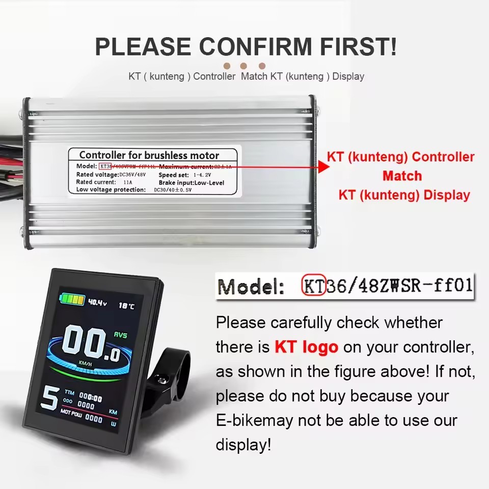 E-bike Bicycle Display KT LCD8SU Color Screen Display Panel SM/WP Connector USB