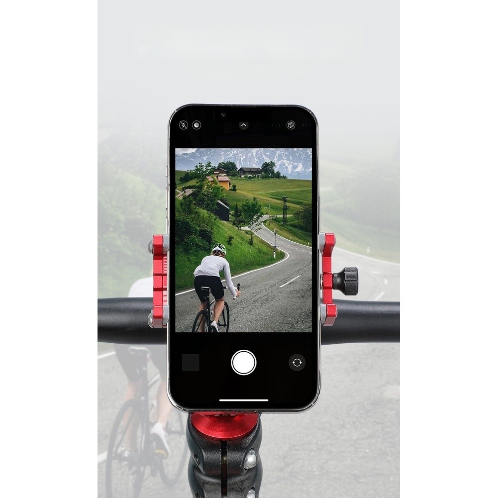 Motorcycle Handlebar Phone Holder Aluminum Alloy 4-Claw Lock 58-88mm Width