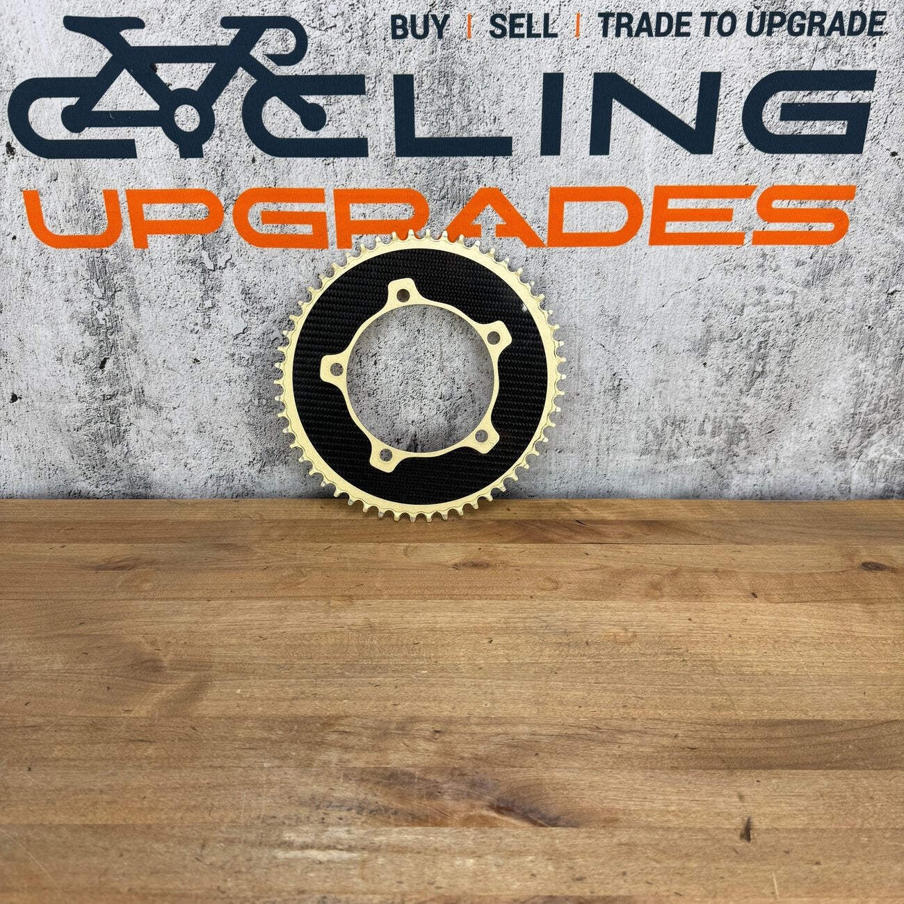 Aerocoach Aten Aluminum Carbon 5-Bolt 130BCD 54t Oval 1x Bike Chainring 188g