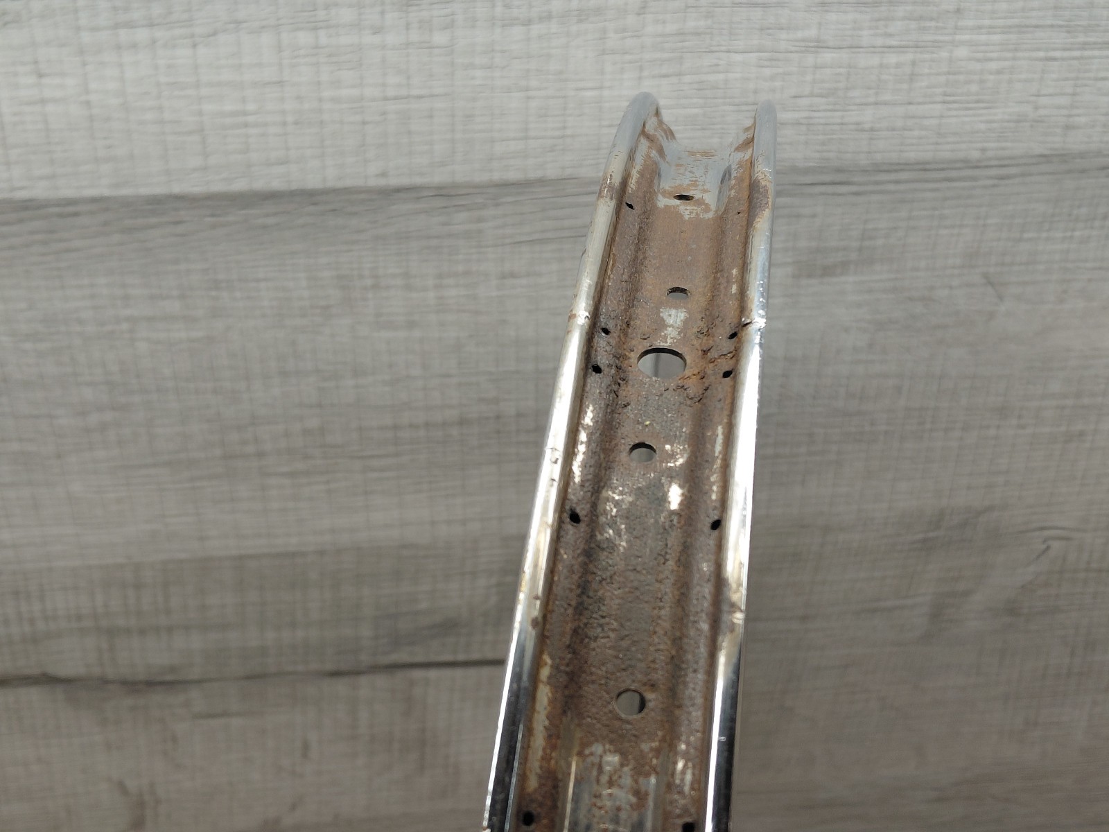 Vintage 26 X 1 3/4″ S-7 Chrome “Schwinn Tubular Rim” Stamped S-7 36 H Hoop Rim