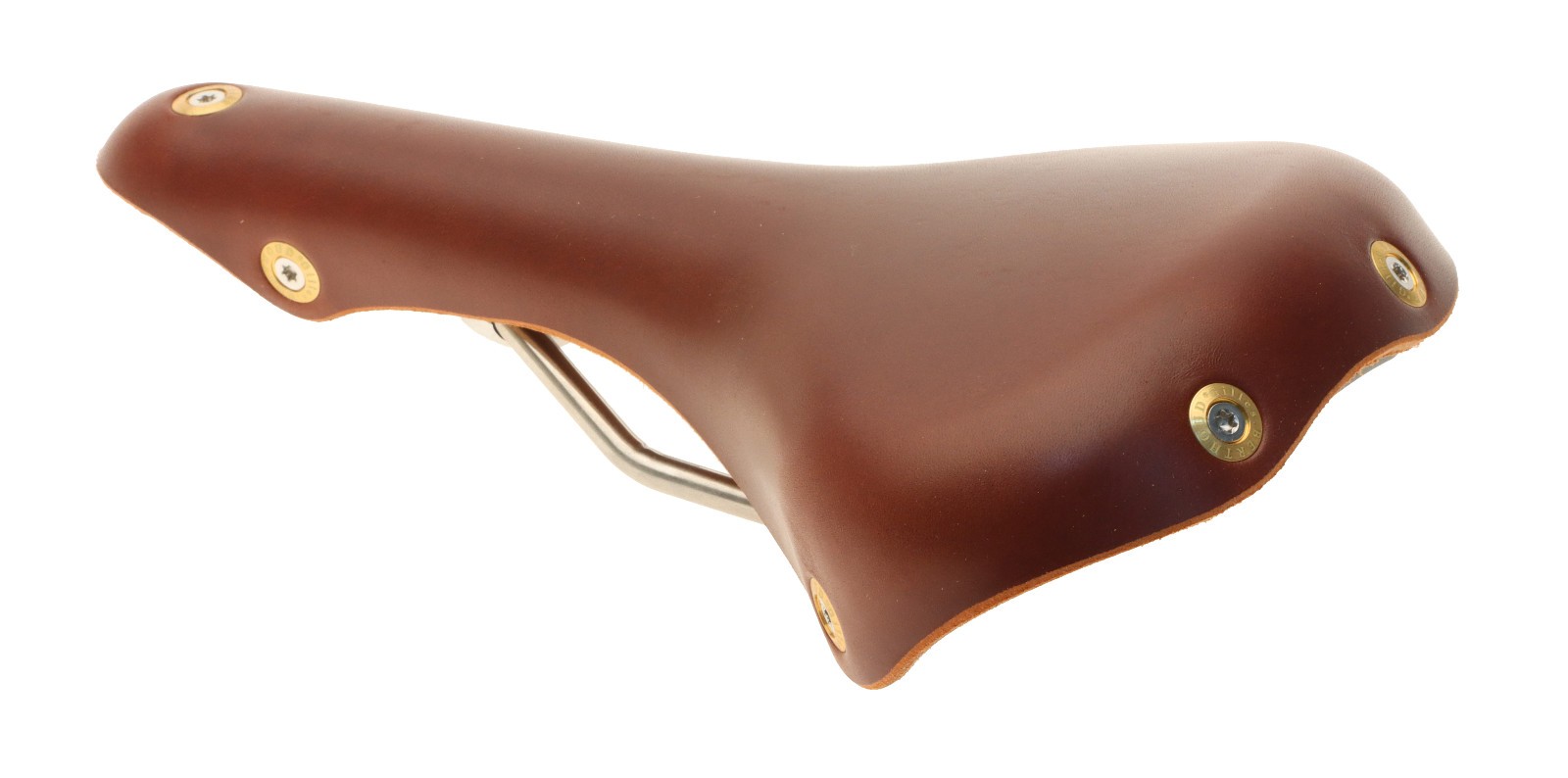 Gilles Berthoud Soulor Saddle Steel Rails Hard Leather Cover Brown NEW NOS NIB