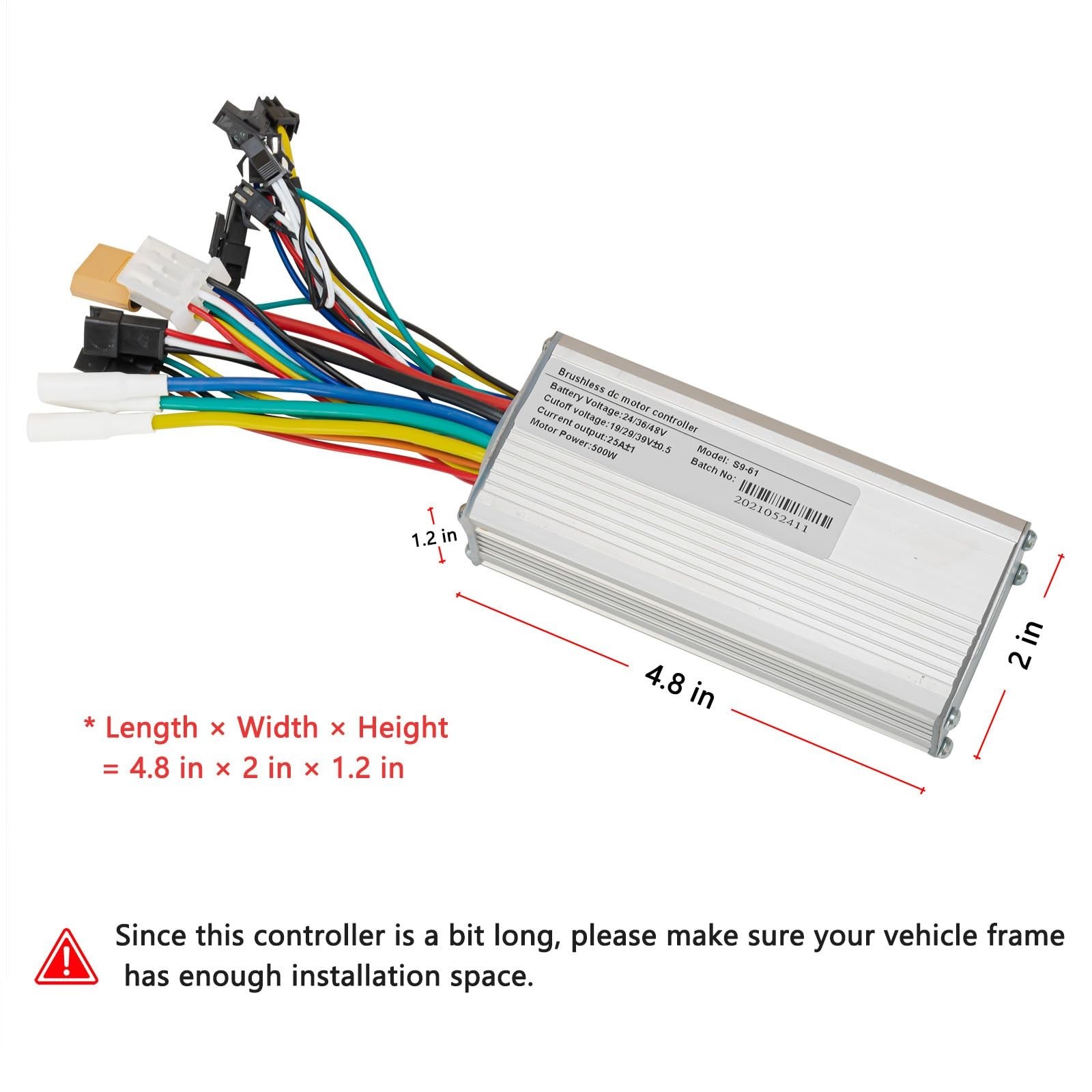 500W Brushless Ebike Controller Kit with LCD Display, 24V/36V/48V, 25A Upgrade