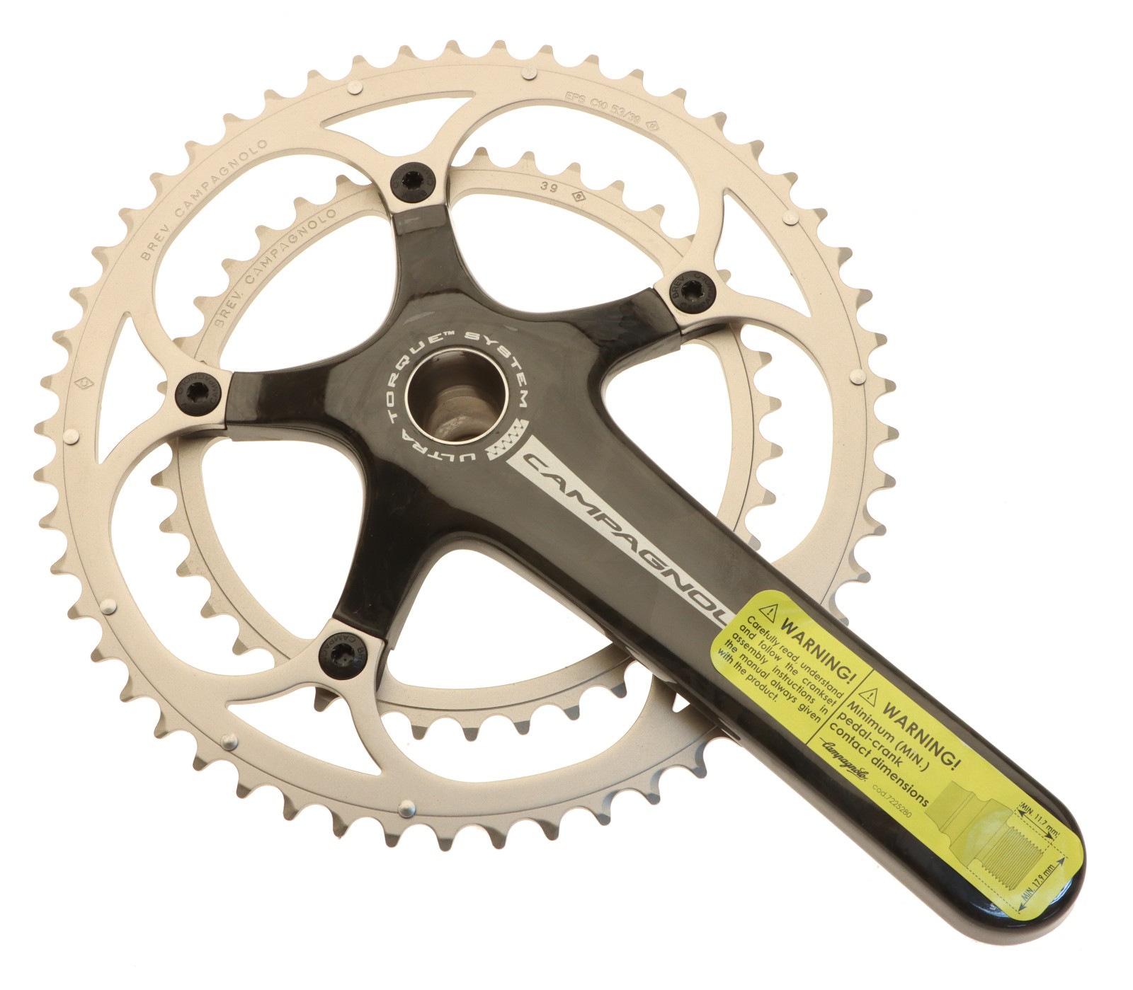 Campagnolo Record Carbon Crankset 53/39T 10 Speed 170mm 2007 NEW NOS