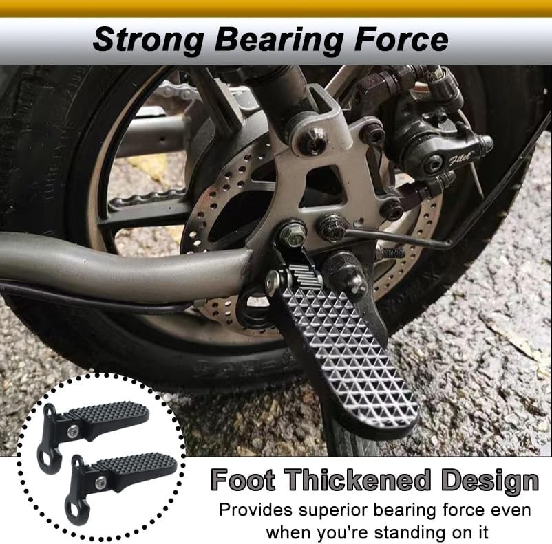 1 Pair Bike Rear Pedals,Aluminium Alloy Bike Pegs, Mini Folding Bicycle Foot Peg